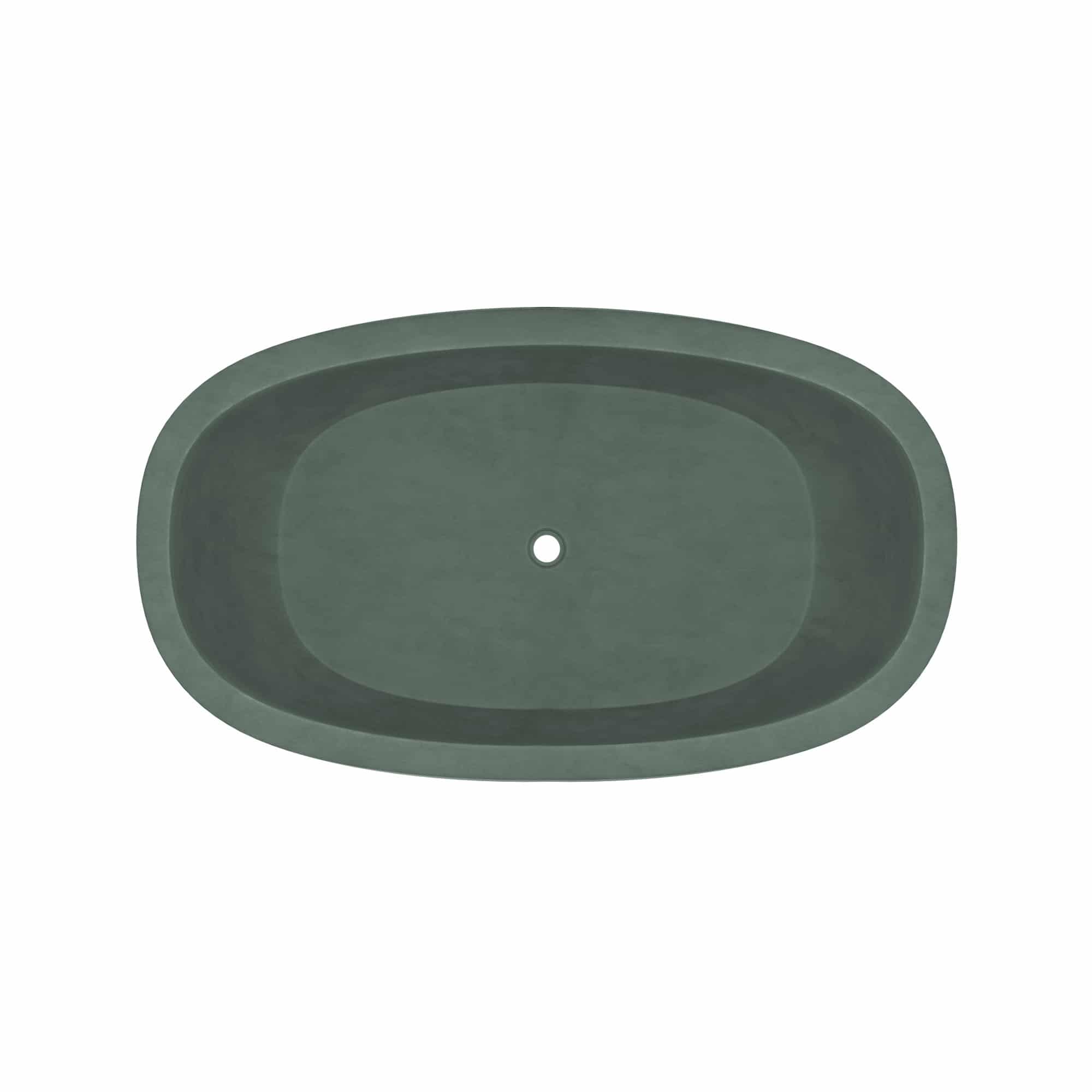 Native Trails 62" NativeStone Concrete Avalon Freestanding Bathtub, Forest, NST6236-F Product Image