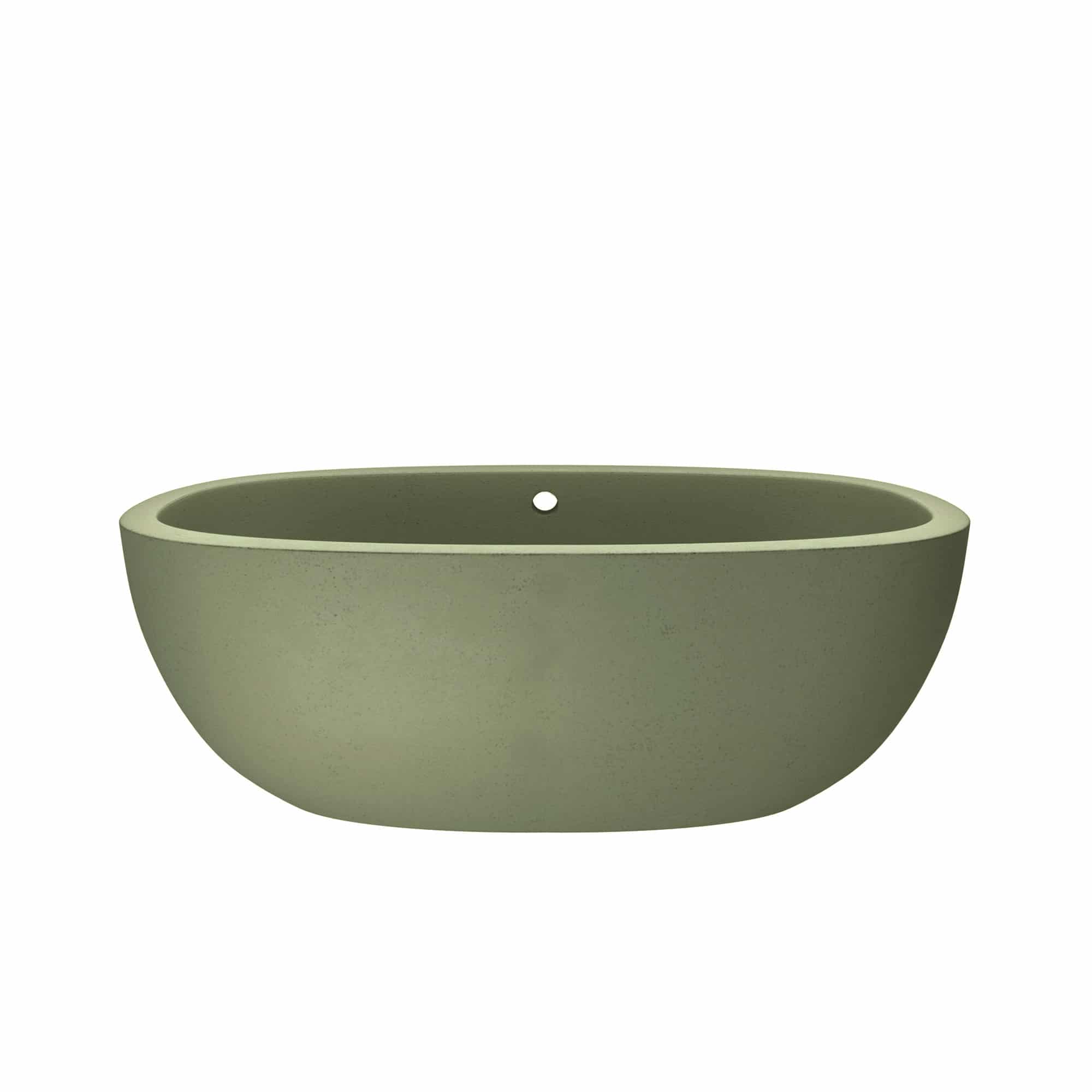 Native Trails 62" NativeStone Concrete Avalon Freestanding Bathtub, Sage, NST6236-G
