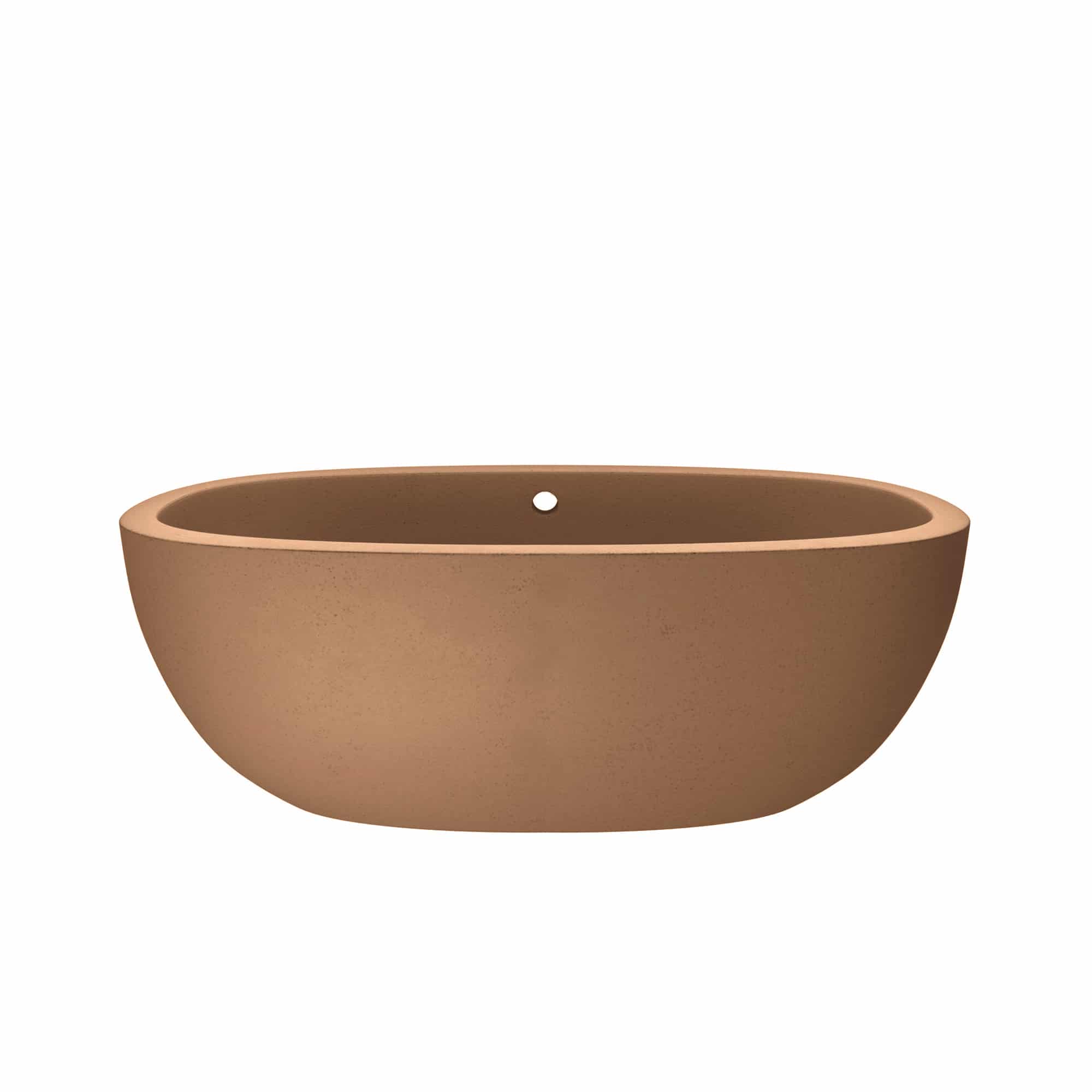 Native Trails 62" NativeStone Concrete Avalon Freestanding Bathtub, Terracotta, NST6236-T