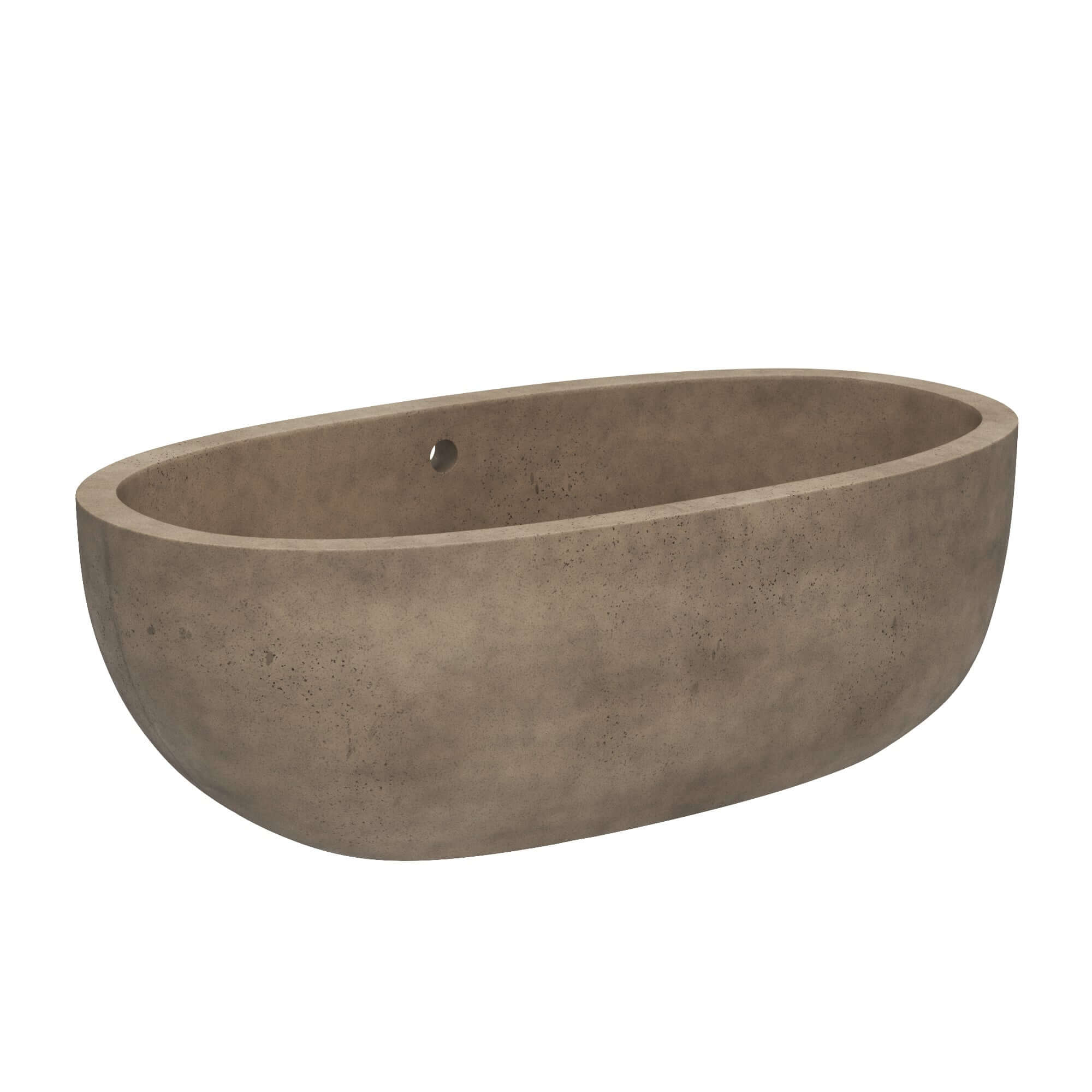Native Trails 66" NativeStone Concrete Avalon Freestanding Bathtub, Earth, NST6636-E