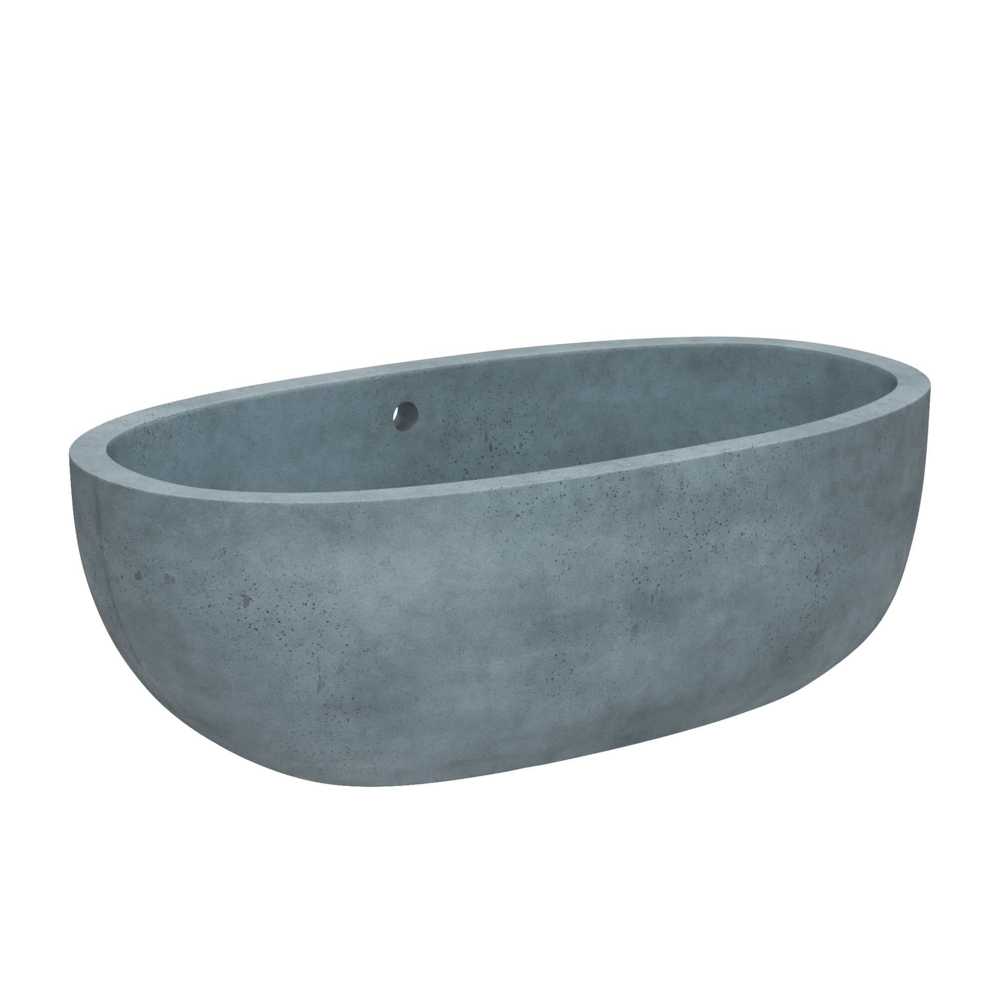Native Trails 66" NativeStone Concrete Avalon Freestanding Bathtub, Ocean, NST6636-O