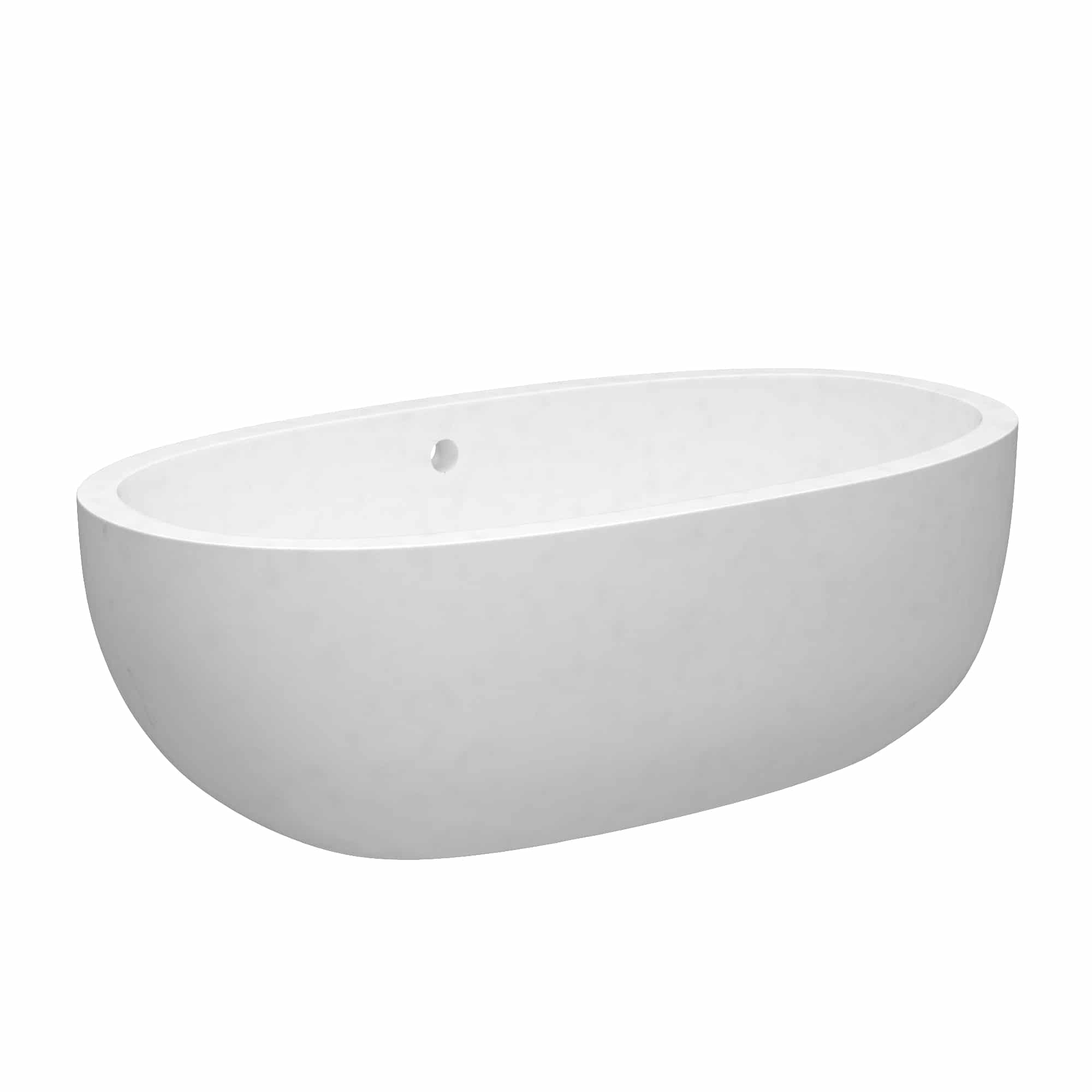 Native Trails 66" NativeStone Concrete Avalon Freestanding Bathtub, Pearl, NST6636-P