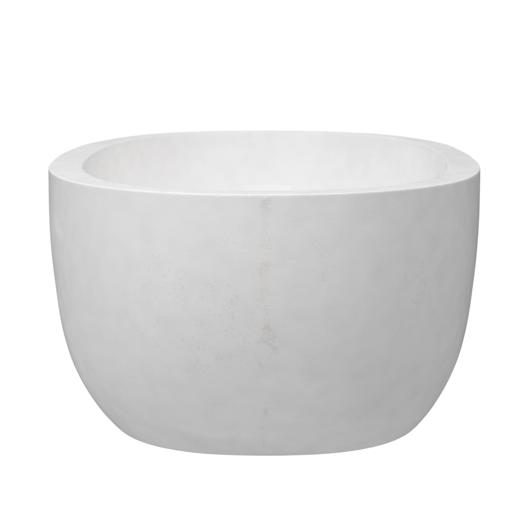 Native Trails 66" NativeStone Concrete Avalon Freestanding Bathtub, Pearl, NST6636-P Product Image