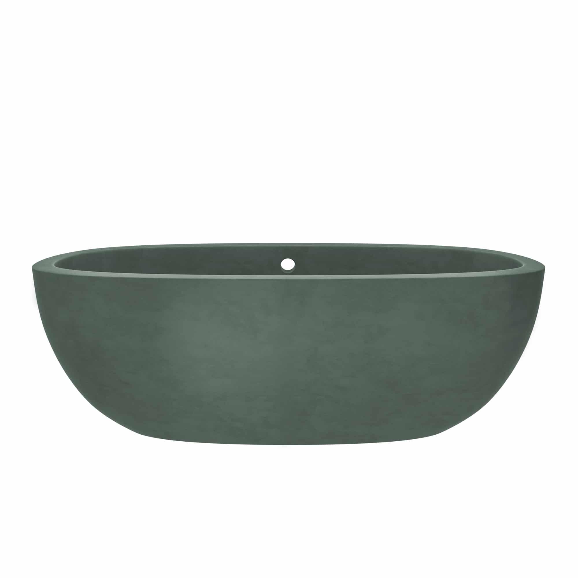 Native Trails 72" NativeStone Concrete Avalon Freestanding Bathtub, Forest, NST7236-F Product Image
