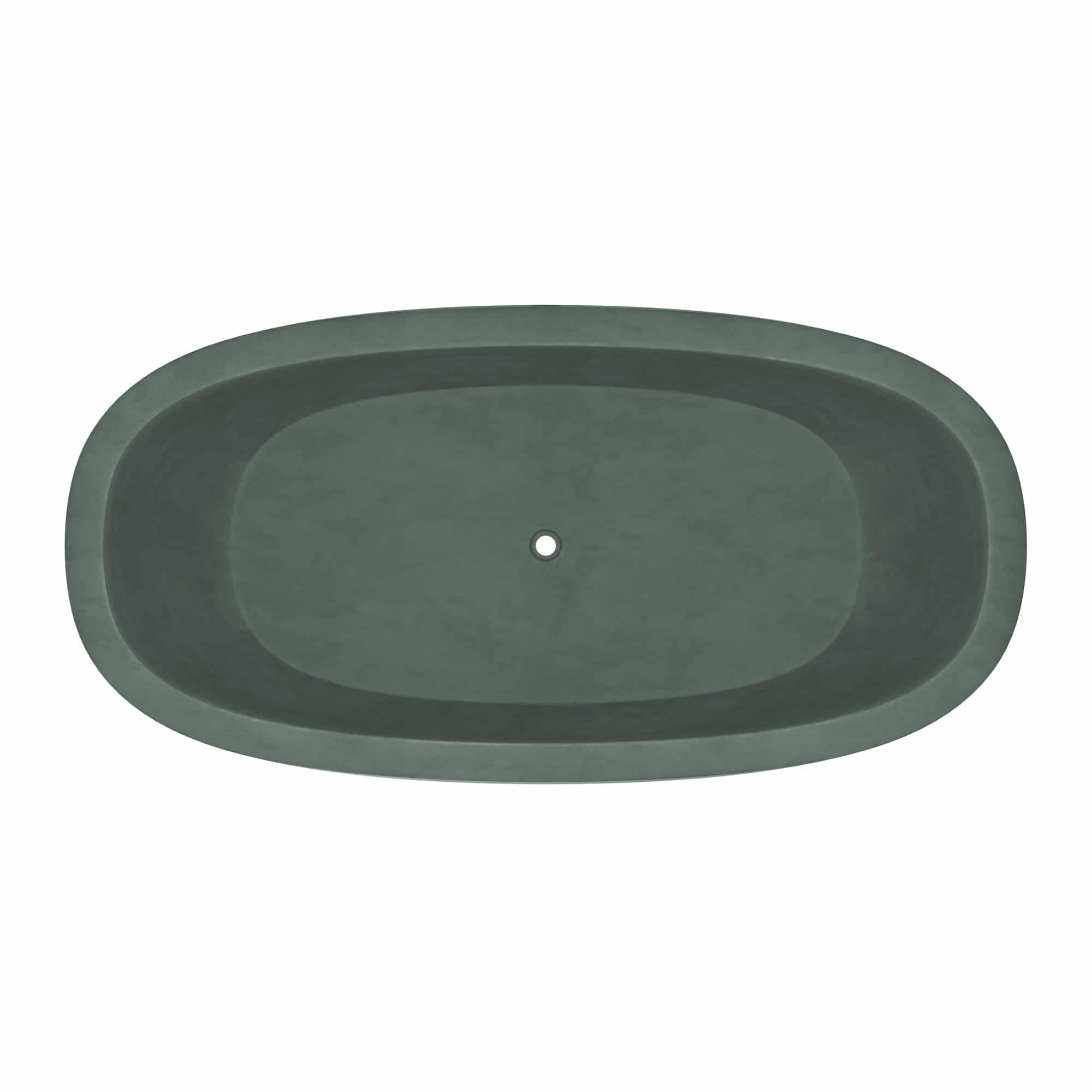 Native Trails 72" NativeStone Concrete Avalon Freestanding Bathtub, Forest, NST7236-F Product Image