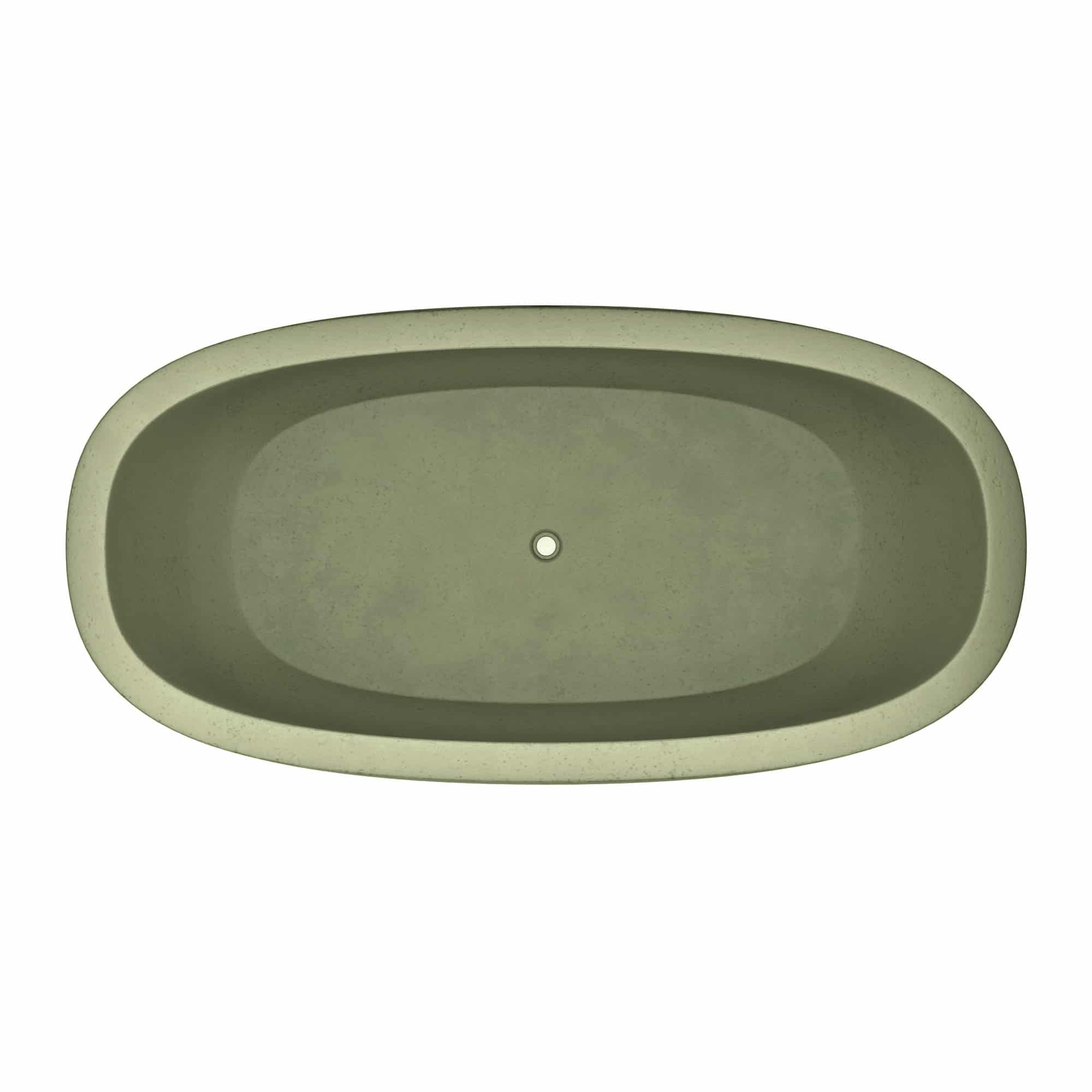 Native Trails 72" NativeStone Concrete Avalon Freestanding Bathtub, Sage, NST7236-G Product Image