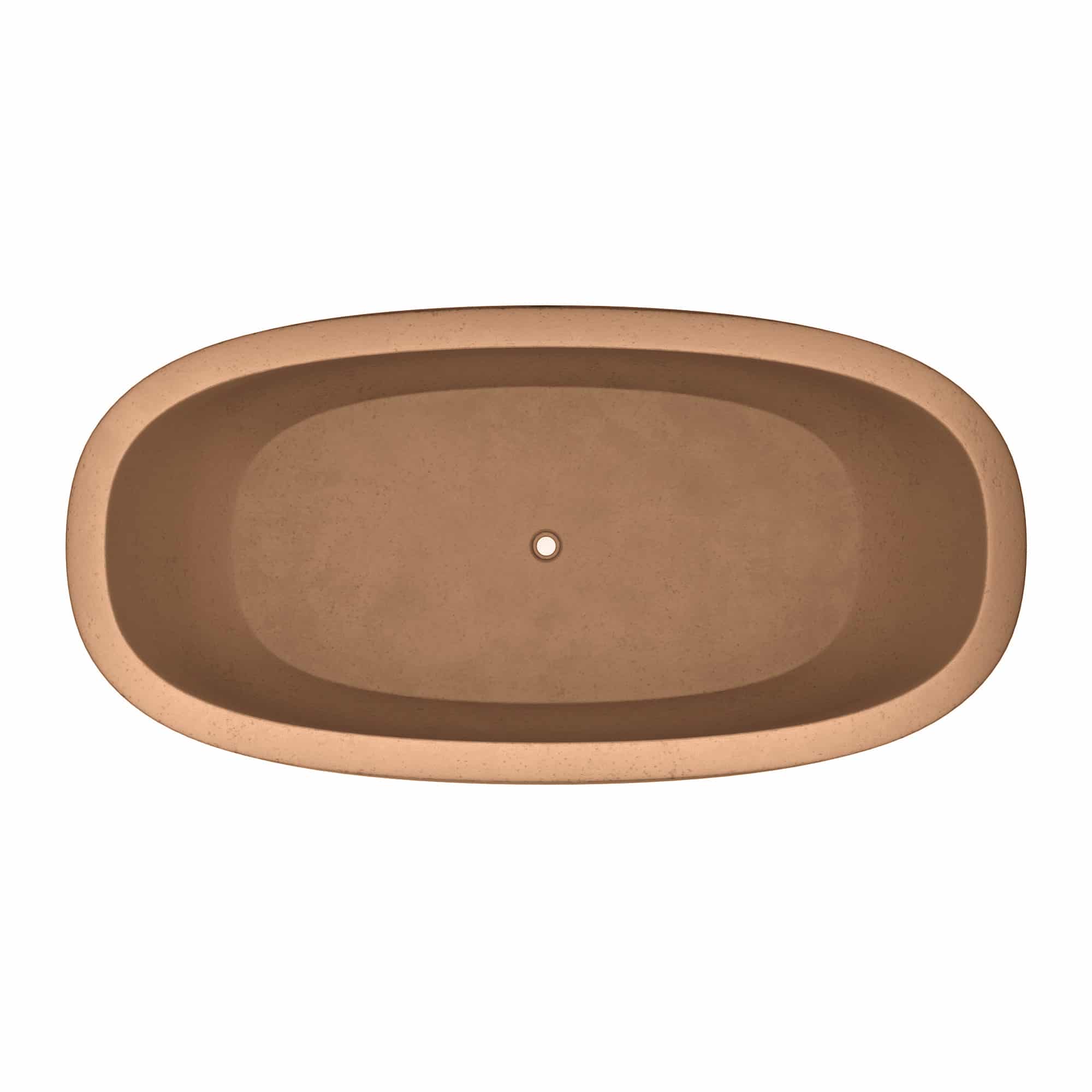 Native Trails 72" NativeStone Concrete Avalon Freestanding Bathtub, Terracotta, NST7236-T Product Image