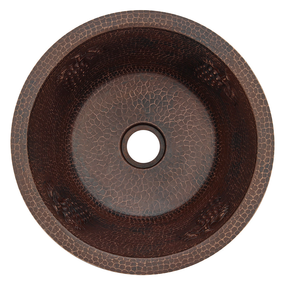 Alternate Image for Premier Copper Products 16" Copper Bar/Prep Sink, Oil Rubbed Bronze, BR16GDB2
