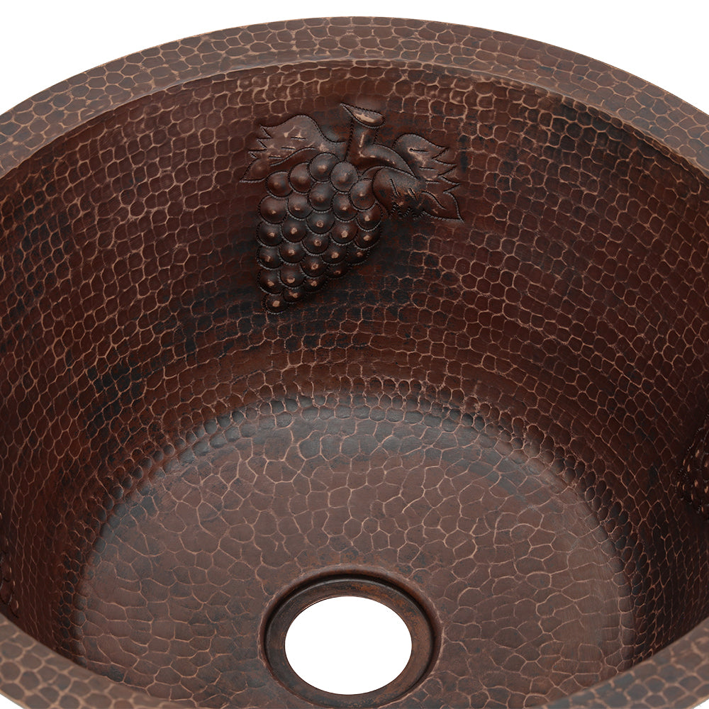 Alternate Image for Premier Copper Products 16" Copper Bar/Prep Sink, Oil Rubbed Bronze, BR16GDB2