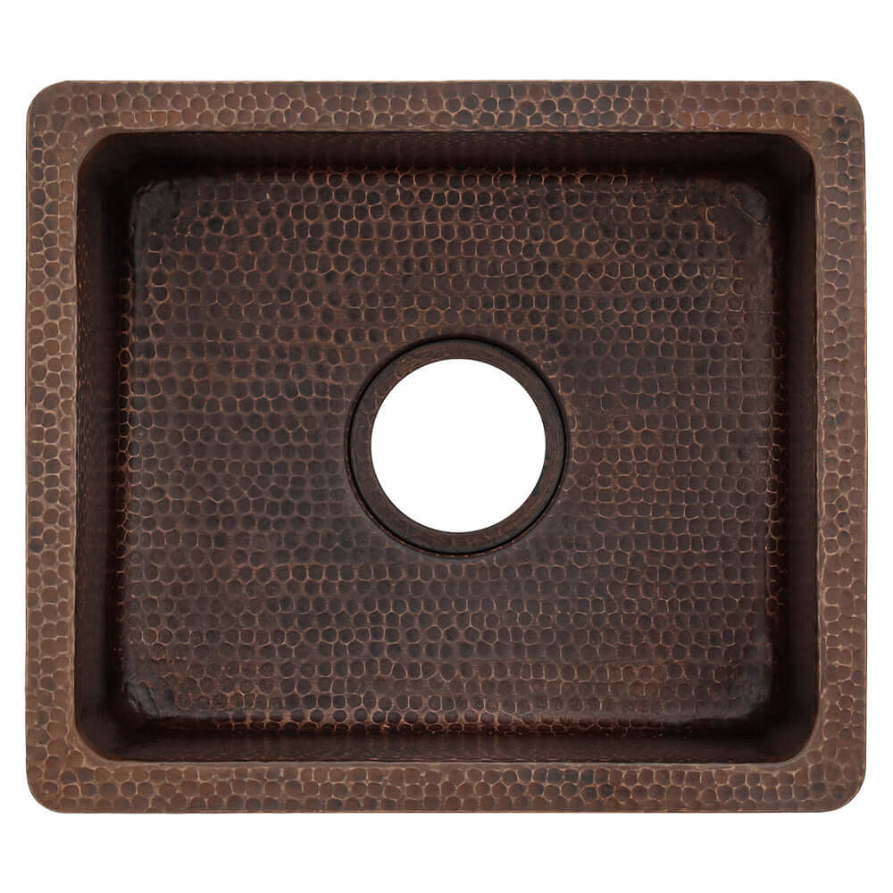 Alternate Image for Premier Copper Products 16" Copper Bar/Prep Sink, Oil Rubbed Bronze, BREC16DB