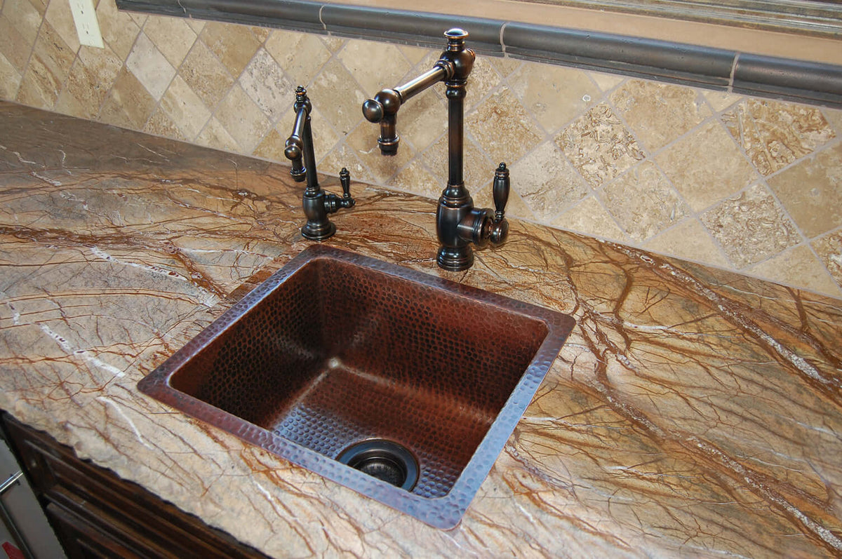 Alternate Image for Premier Copper Products 16" Copper Bar/Prep Sink, Oil Rubbed Bronze, BREC16DB