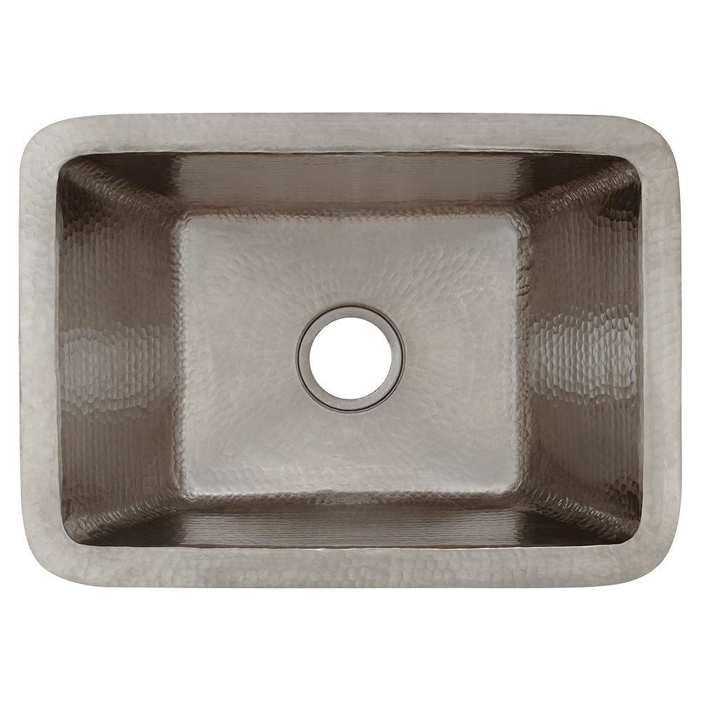 Alternate Image for Premier Copper Products 17" Copper Bar/Prep Sink, Nickel, BRECEN2