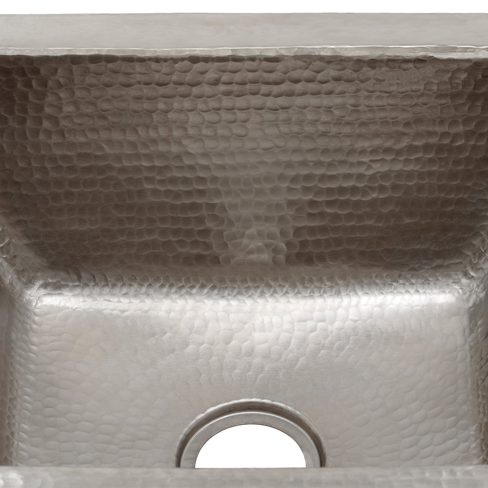 Alternate Image for Premier Copper Products 17" Copper Bar/Prep Sink, Nickel, BRECEN2