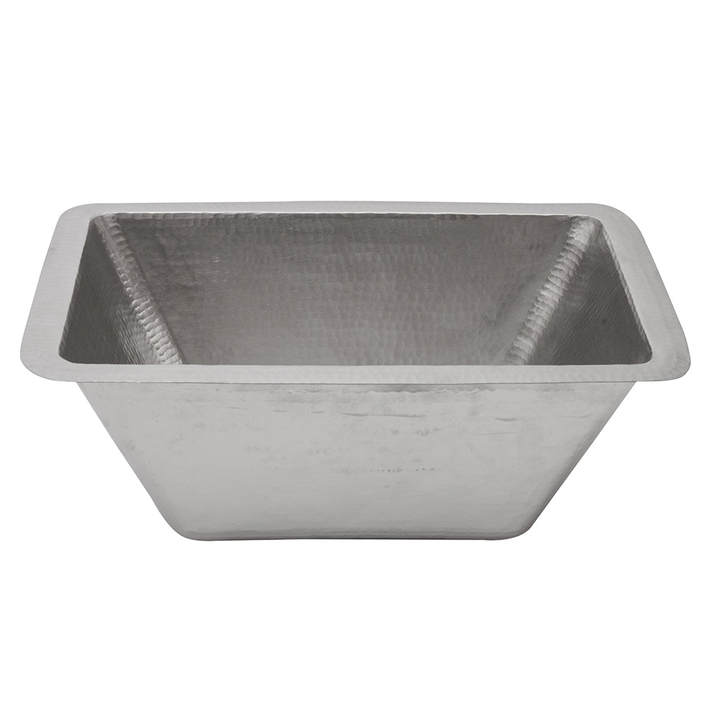 Alternate Image for Premier Copper Products 17" Rectangle Copper Prep Bar Sink in Nickel w/ 3.5" Drain Opening, Matching Drain and Accessories, BSP5_BRECEN3-G