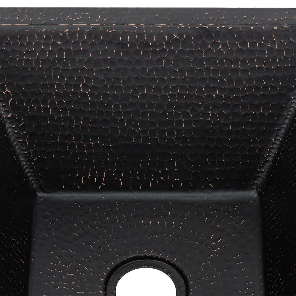 Alternate Image for Premier Copper Products 15" Square Copper Bar/Prep Sink, Glazed Black, 16 Gauge, BS15BLK2