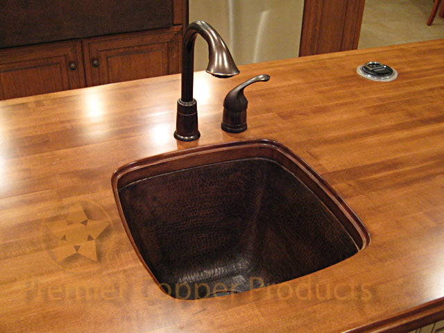 Alternate Image for Premier Copper Products 17" Copper Bar/Prep Sink, Oil Rubbed Bronze, BS17DB