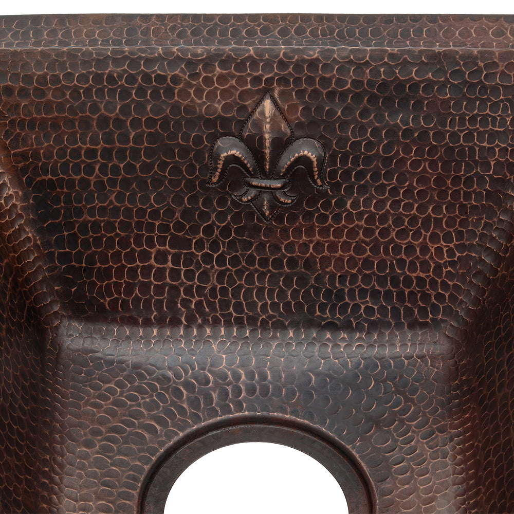 Alternate Image for Premier Copper Products 15" Copper Bar/Prep Sink, Oil Rubbed Bronze, BS15FDB3