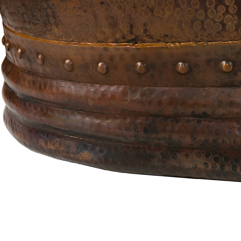 Alternate Image for Premier Copper Products 67" Hammered Copper Double Slipper Bathtub and Drain Package, Oil Rubbed Bronze, BSP5_BTD67DB