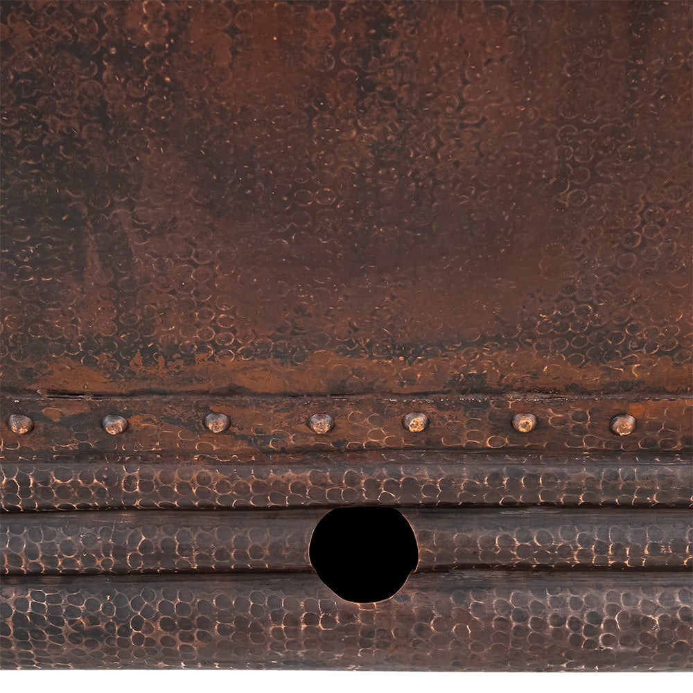 Alternate Image for Premier Copper Products 60" Hammered Copper Freestanding Bathtub, Oil Rubbed Bronze, BTDR67DBOF