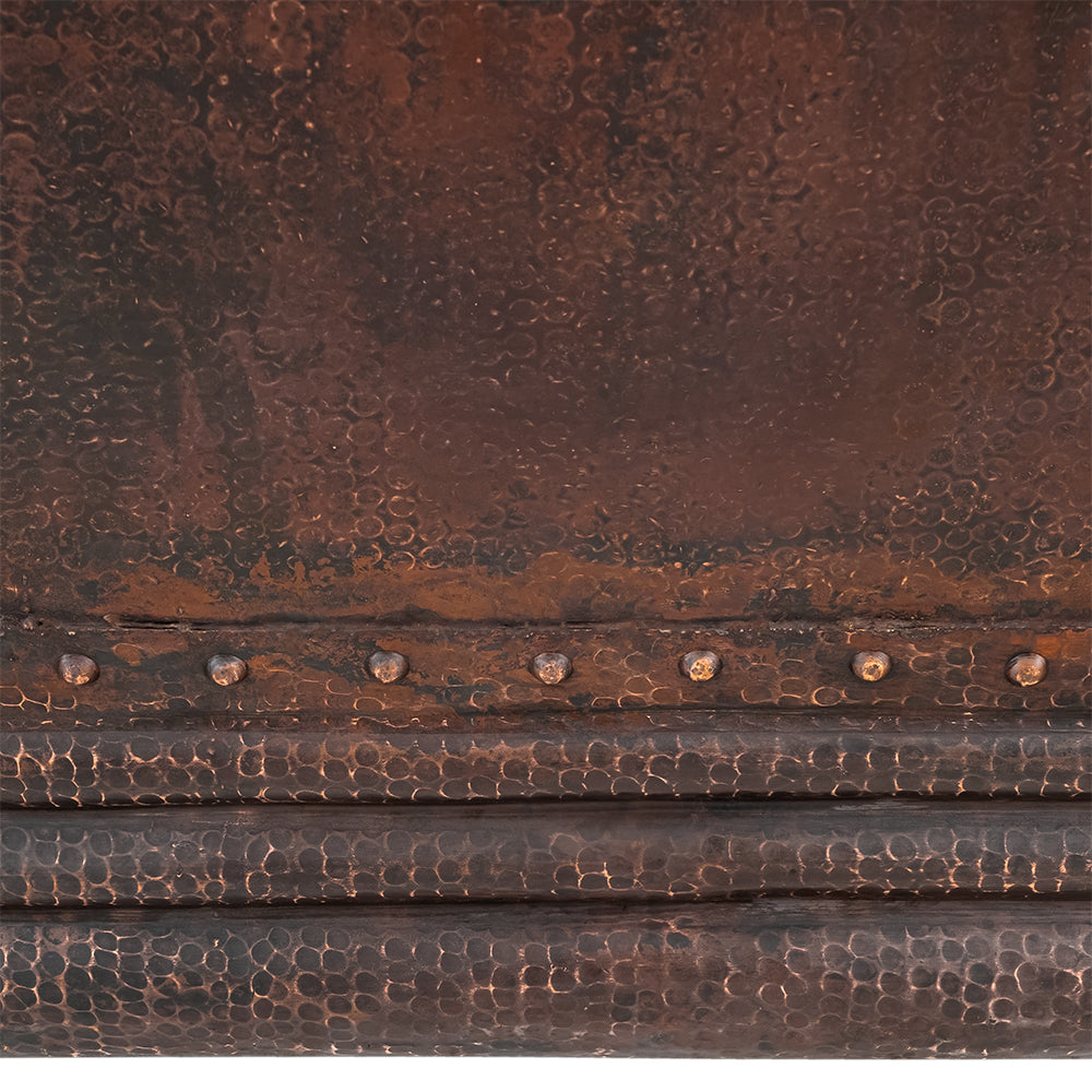 Alternate Image for Premier Copper Products 67" Hammered Copper Double Slipper Bathtub With Rings, BTDR67DB