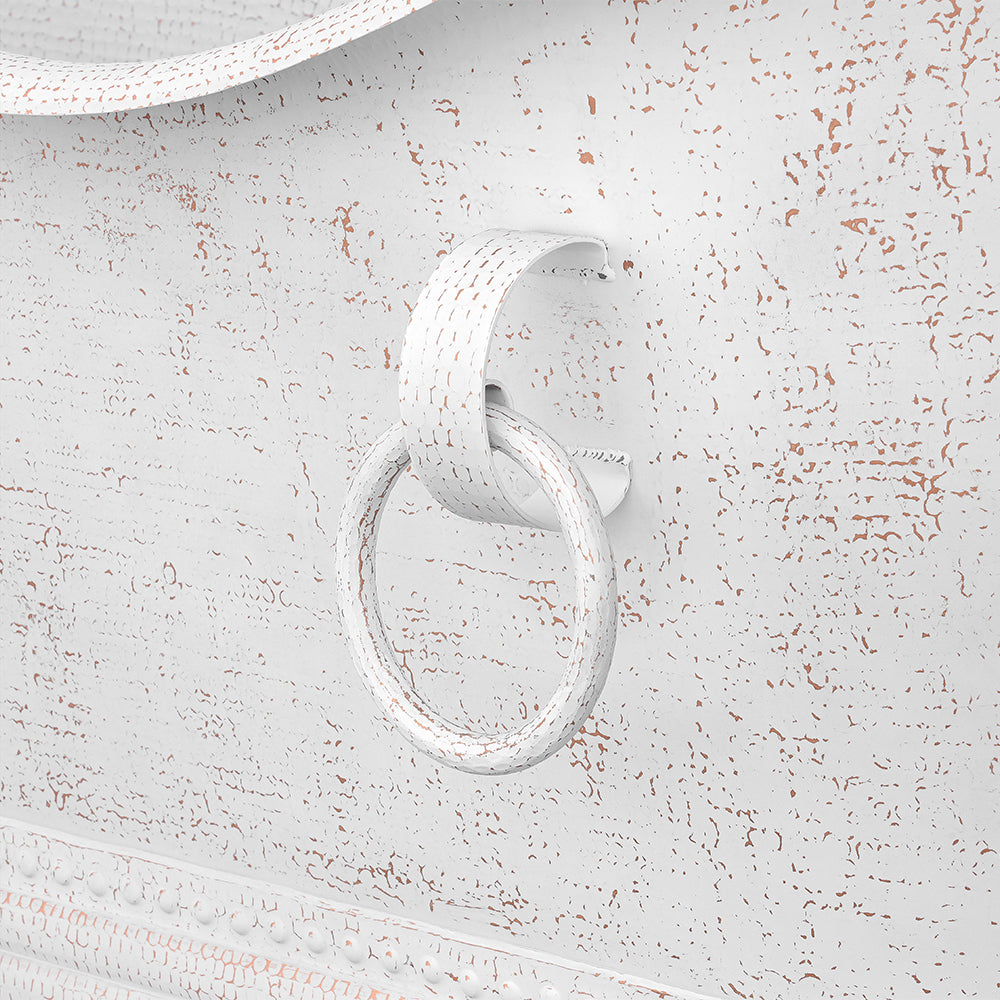 Alternate Image for Premier Copper Products 67" Hammered Copper Freestanding Bathtub, Glazed White, BTDR67WHT