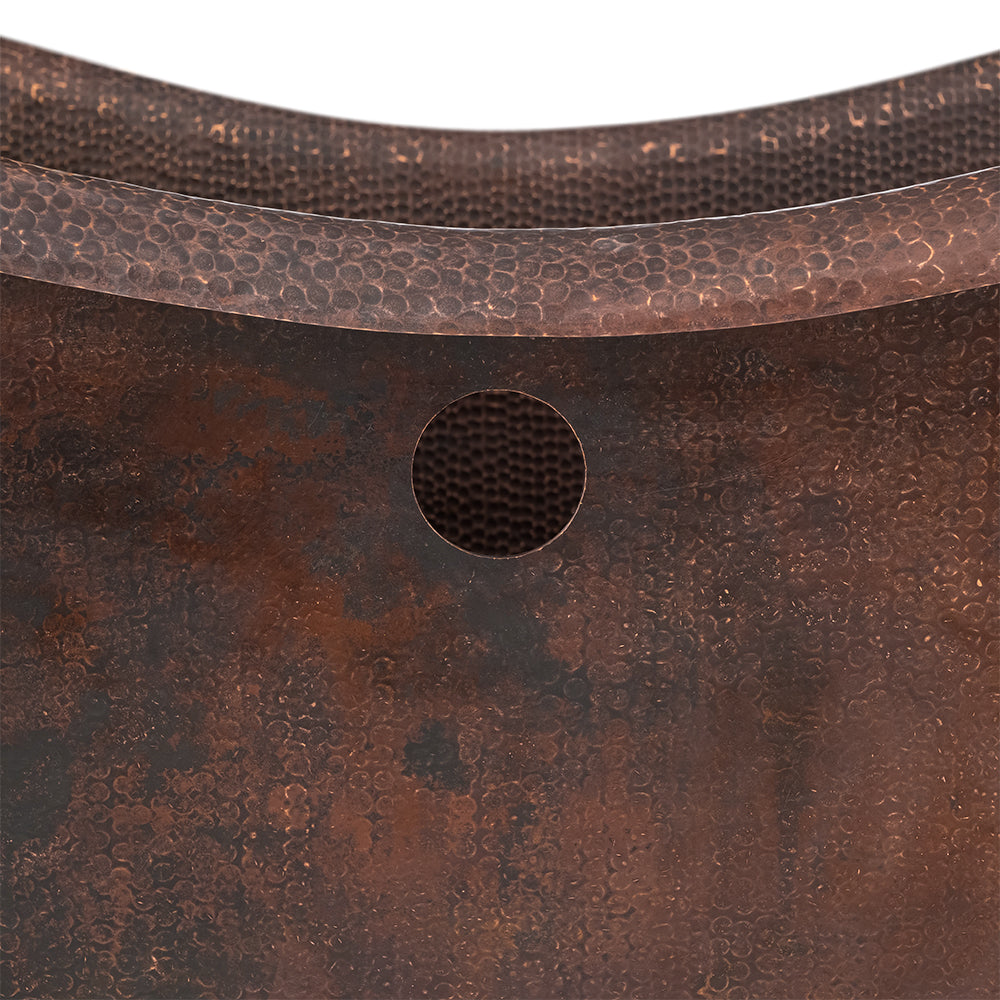 Alternate Image for Premier Copper Products 72" Hammered Copper Freestanding Bathtub, Oil Rubbed Bronze, BTDR72DBOF