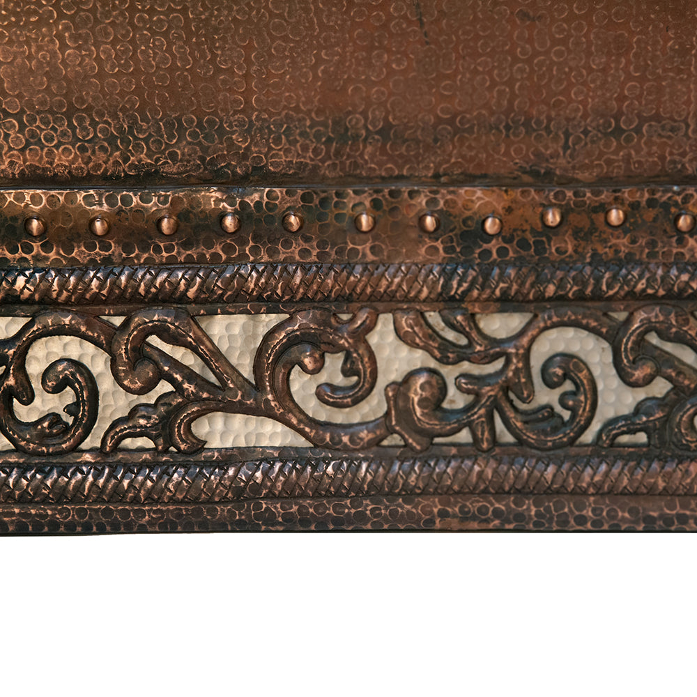 Alternate Image for Premier Copper Products 67" Hammered Copper Double Slipper Bathtub with Scroll Base and Nickel Inlay and Drain Package, Oil Rubbed Bronze, BSP5_BTN67DB