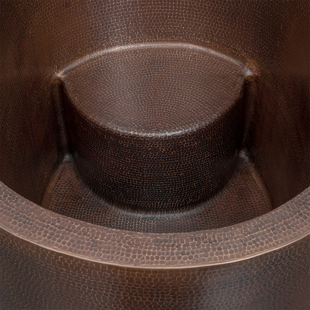 Alternate Image for Premier Copper Products 48" Hammered Copper Freestanding Japanese Soaking Tub, Oil Rubbed Bronze, BTO48DB