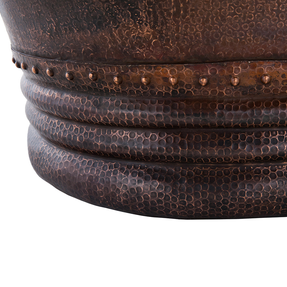 Alternate Image for Premier Copper Products 67" Hammered Copper Single Slipper Bathtub and Drain Package, Oil Rubbed Bronze, BSP5_BTS67DB