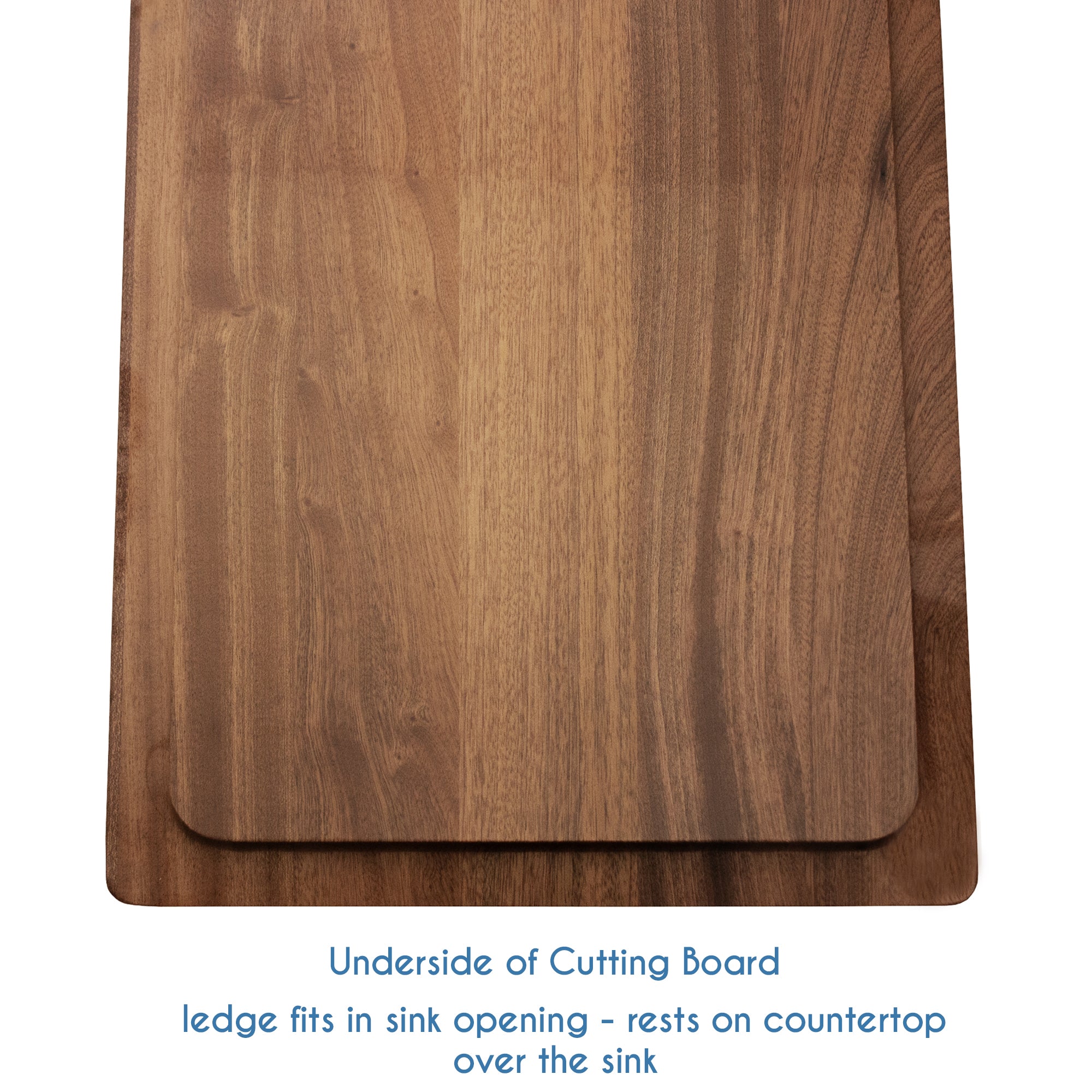 Alternate Image for Nantucket Sinks Premium Kitchen 17.5" x 14" Cutting Board CB-ST3918 for Steppe Sinks, Sapele Wood, Natural variations/brown wood