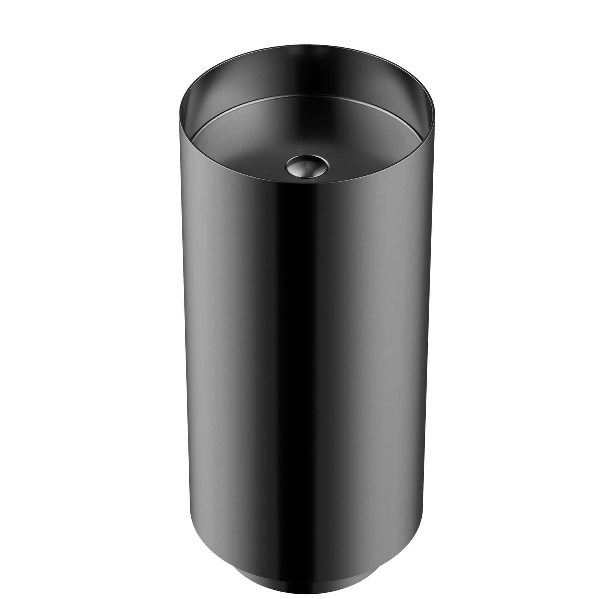 Alternate Image for Karran Cinox 15" x 15" Round Freestanding Stainless Steel Bathroom Sink, Gunmetal Grey, 16 Gauge, CCP100GG