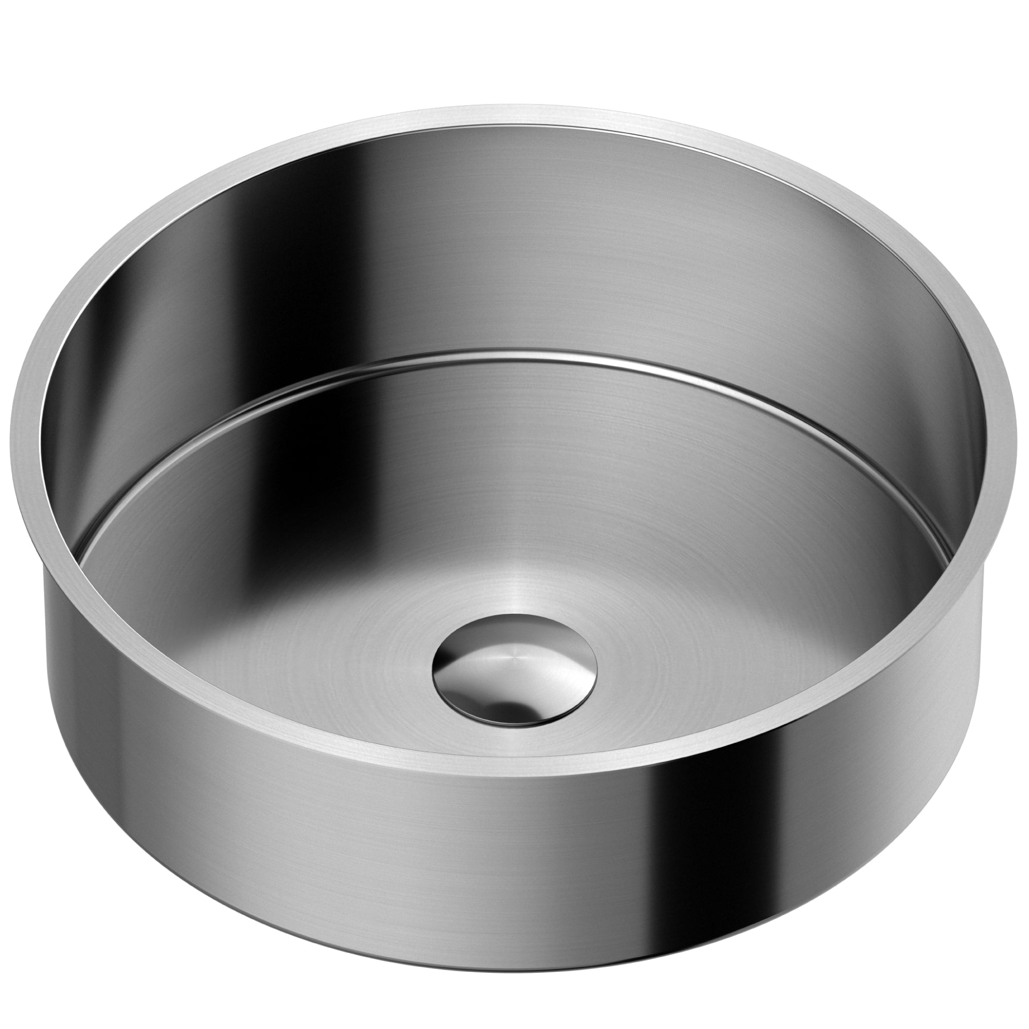Karran Cinox 15.75" x 15.75" Round Undermount Stainless Steel Bathroom Sink, 16 Gauge, CCU100SS