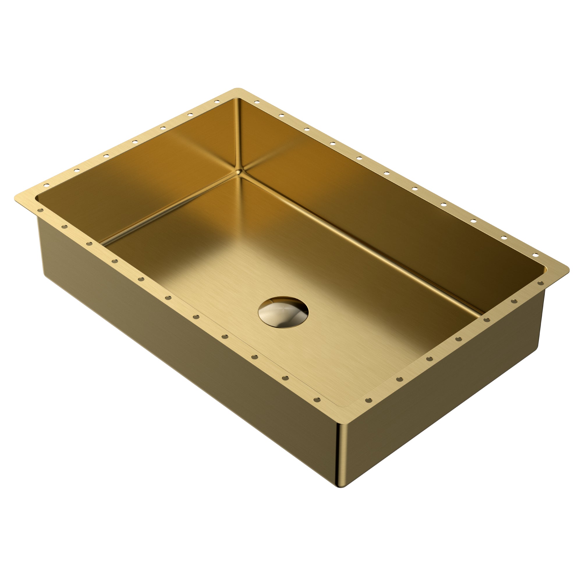 Alternate Image for Karran Cinox 15" x 21.625" Rectangular Undermount Stainless Steel Bathroom Sink, Gold, 16 Gauge, CCU300G