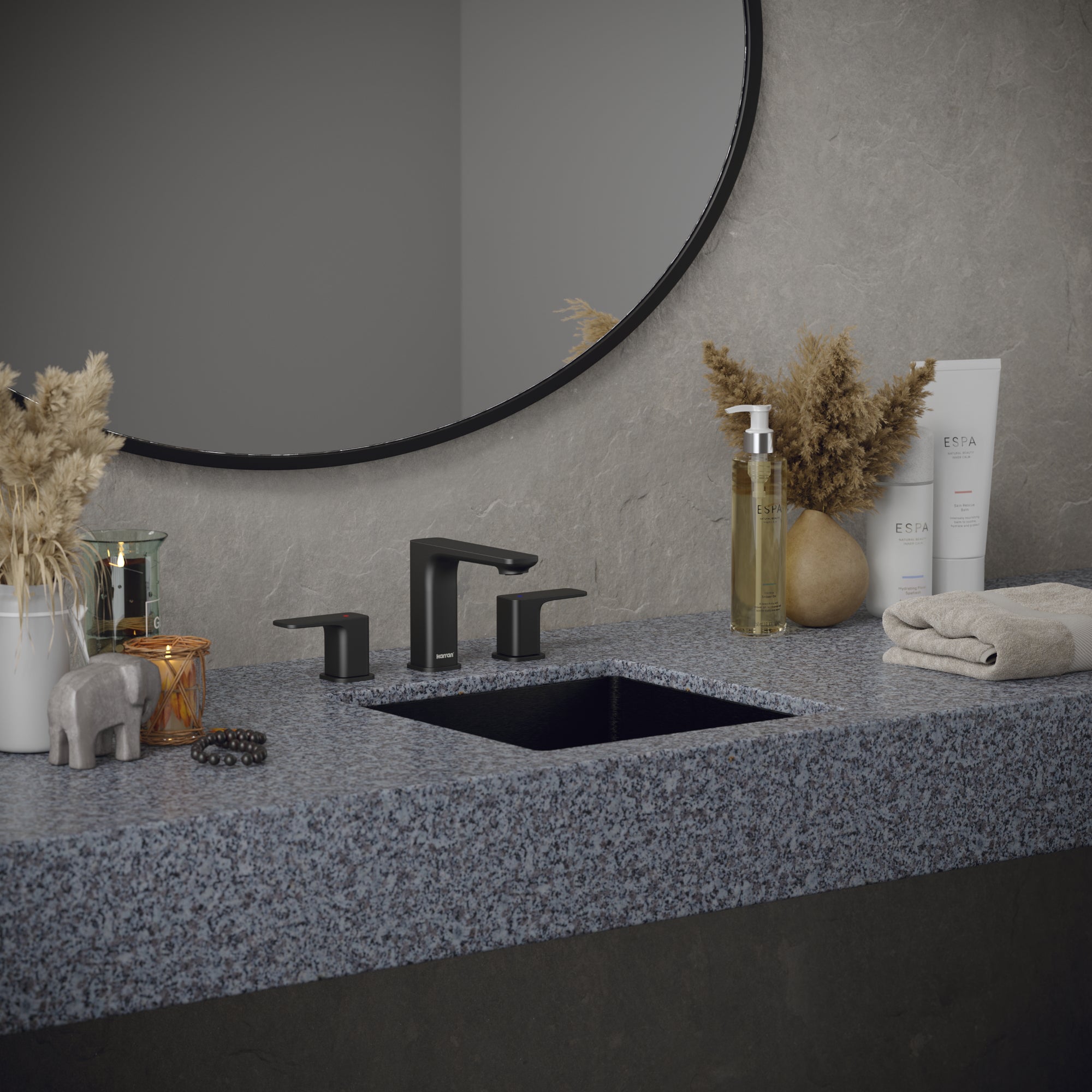 Alternate Image for Karran Cinox 15.75" x 15.75" Square Undermount Stainless Steel Bathroom Sink, Gunmetal Grey, 16 Gauge, CCU500GG