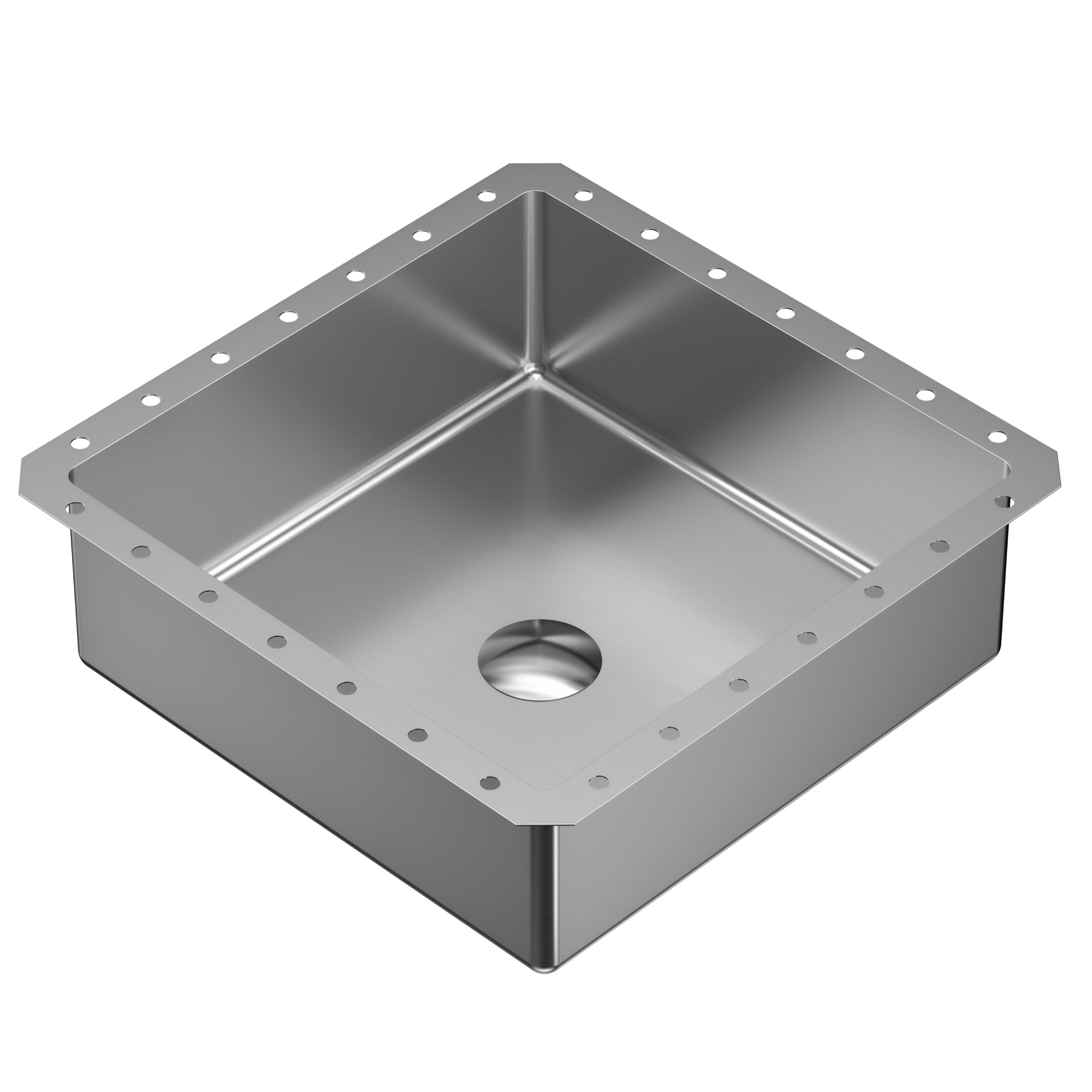 Alternate Image for Karran Cinox 15.75" x 15.75" Square Undermount Stainless Steel Bathroom Sink, 16 Gauge, CCU500SS