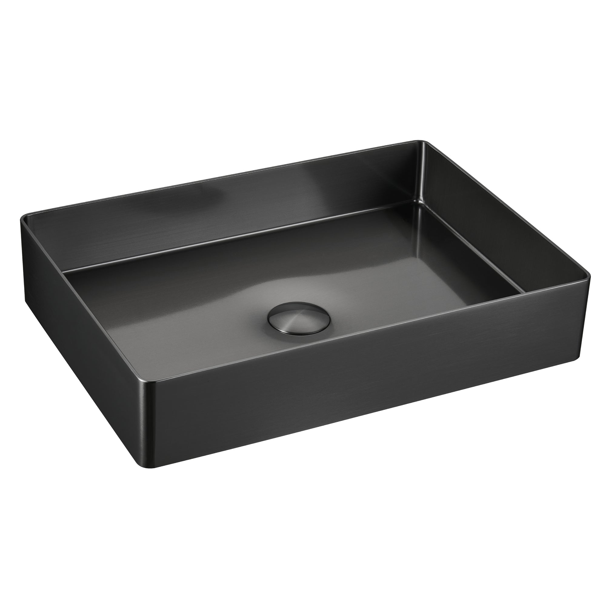 Alternate Image for Karran Cinox 15.75" x 23.625" Rectangular Vessel Stainless Steel Bathroom Sink, Gunmetal Grey, 16 Gauge, CCV600GG