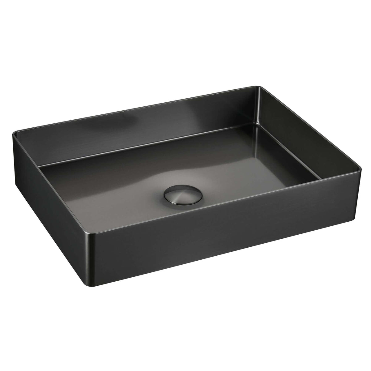 Alternate Image for Karran Cinox 15.75" x 23.625" Rectangular Vessel Stainless Steel Bathroom Sink, Gunmetal Grey, 16 Gauge, CCV600GG