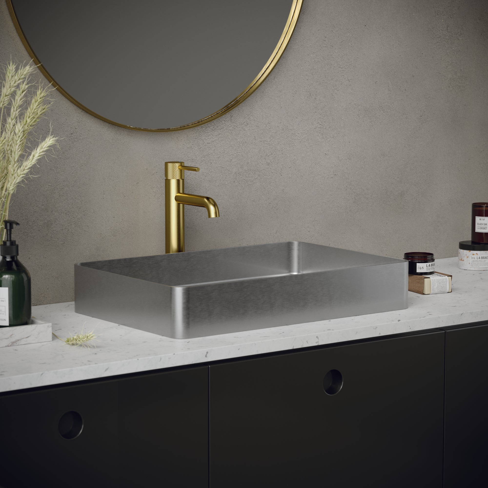 Alternate Image for Karran Cinox 15.75" x 23.625" Rectangular Vessel Stainless Steel Bathroom Sink, 16 Gauge, CCV600SS