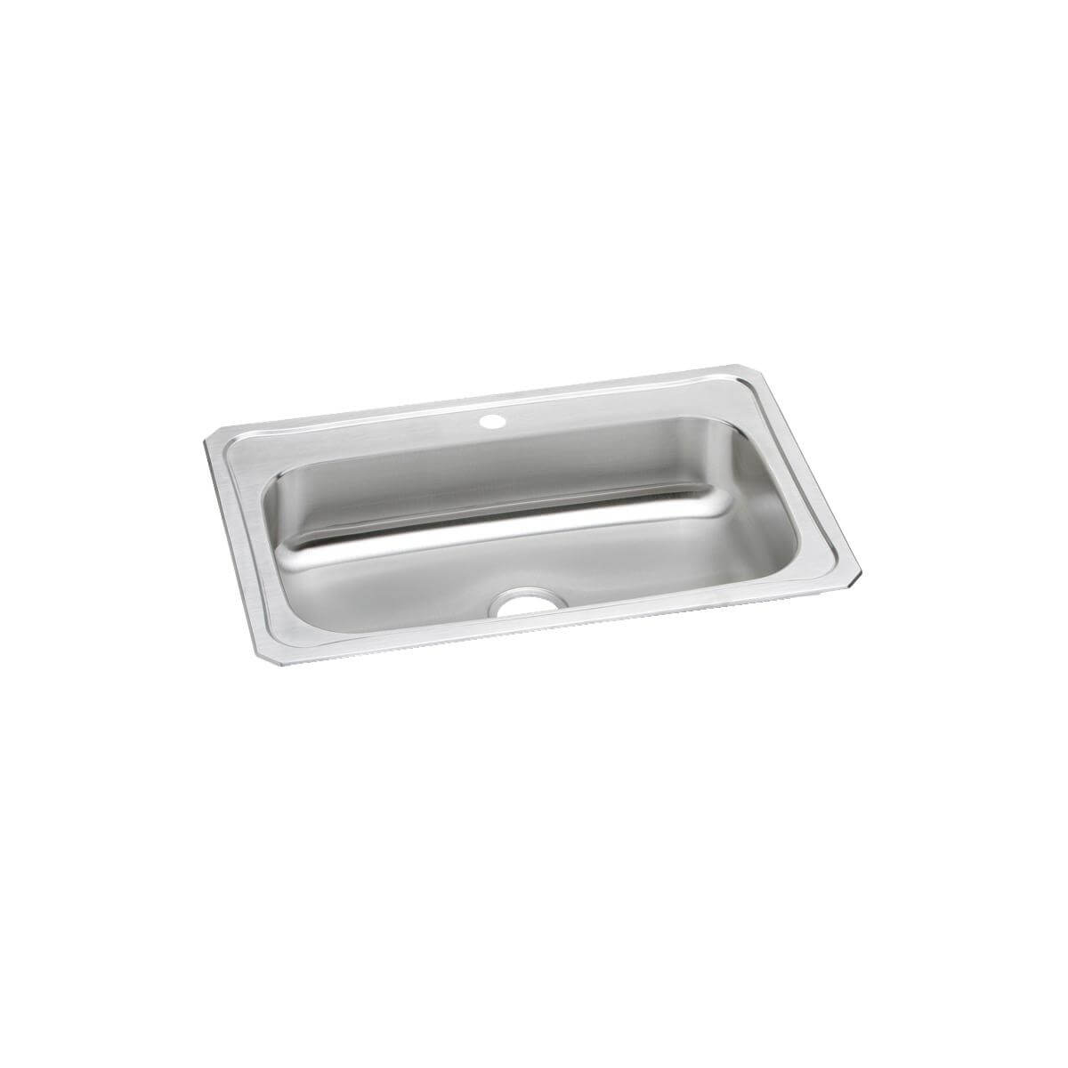 Alternate Image for Elkay Celebrity 33" Drop In/Topmount Stainless Steel Kitchen Sink, Brushed Satin, 1 Faucet Hole, CRS33221
