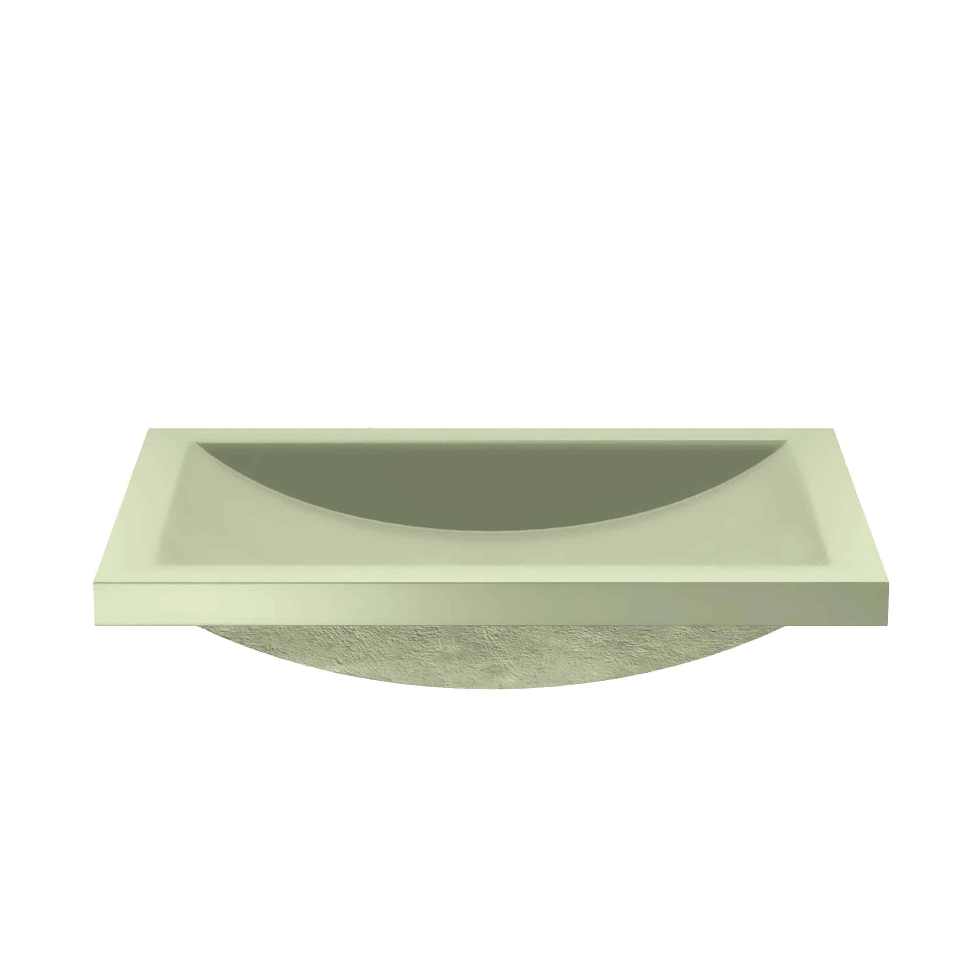 Native Trails Cabrillo 20.75" x 14.75" Rectangle Undermount NativeStone Concrete ADA Bathroom Sink, Sage, NSL2014-G Product Image