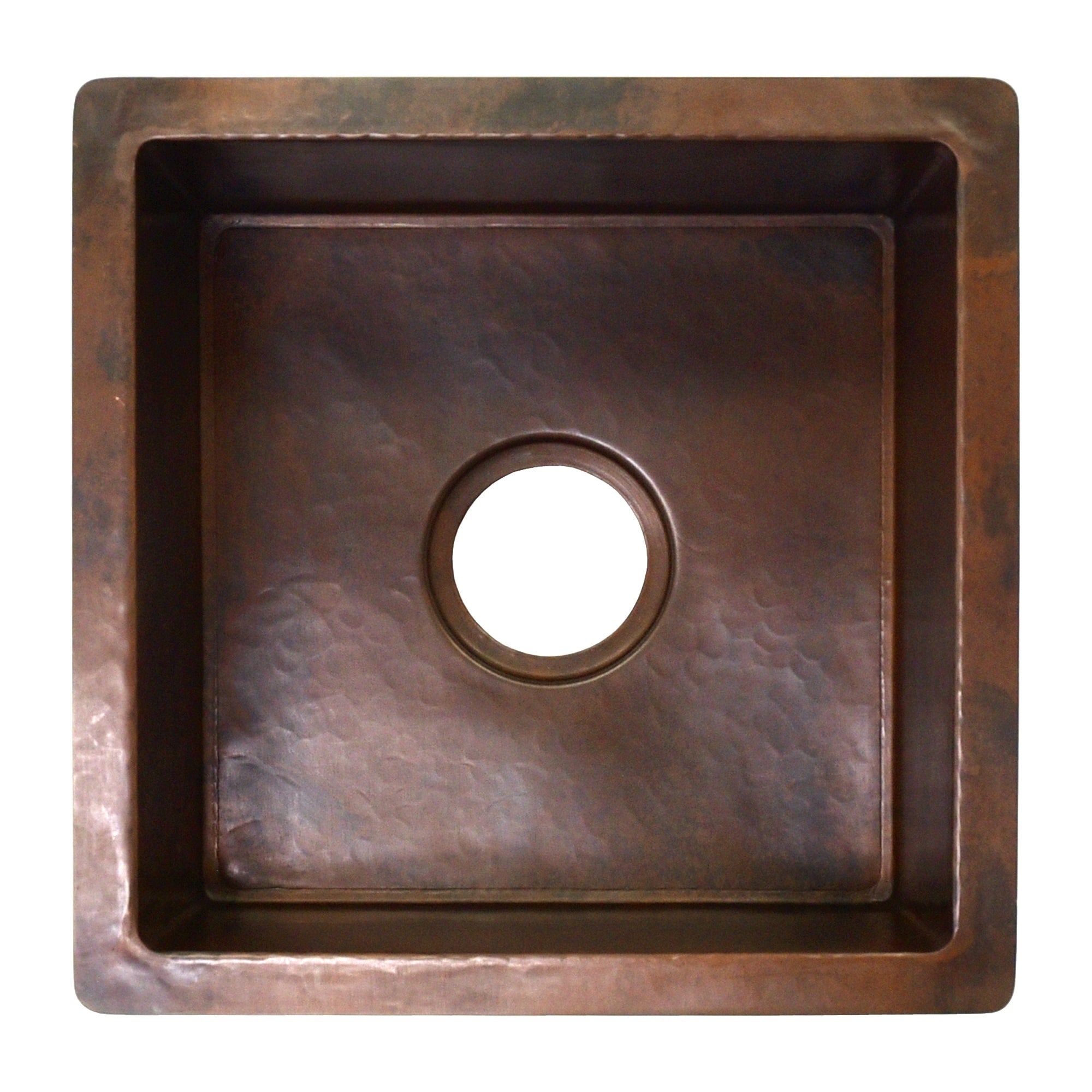 Native Trails Cantina 15" Square Copper Bar/Prep Sink, Antique Copper, CPS234-F Product Image