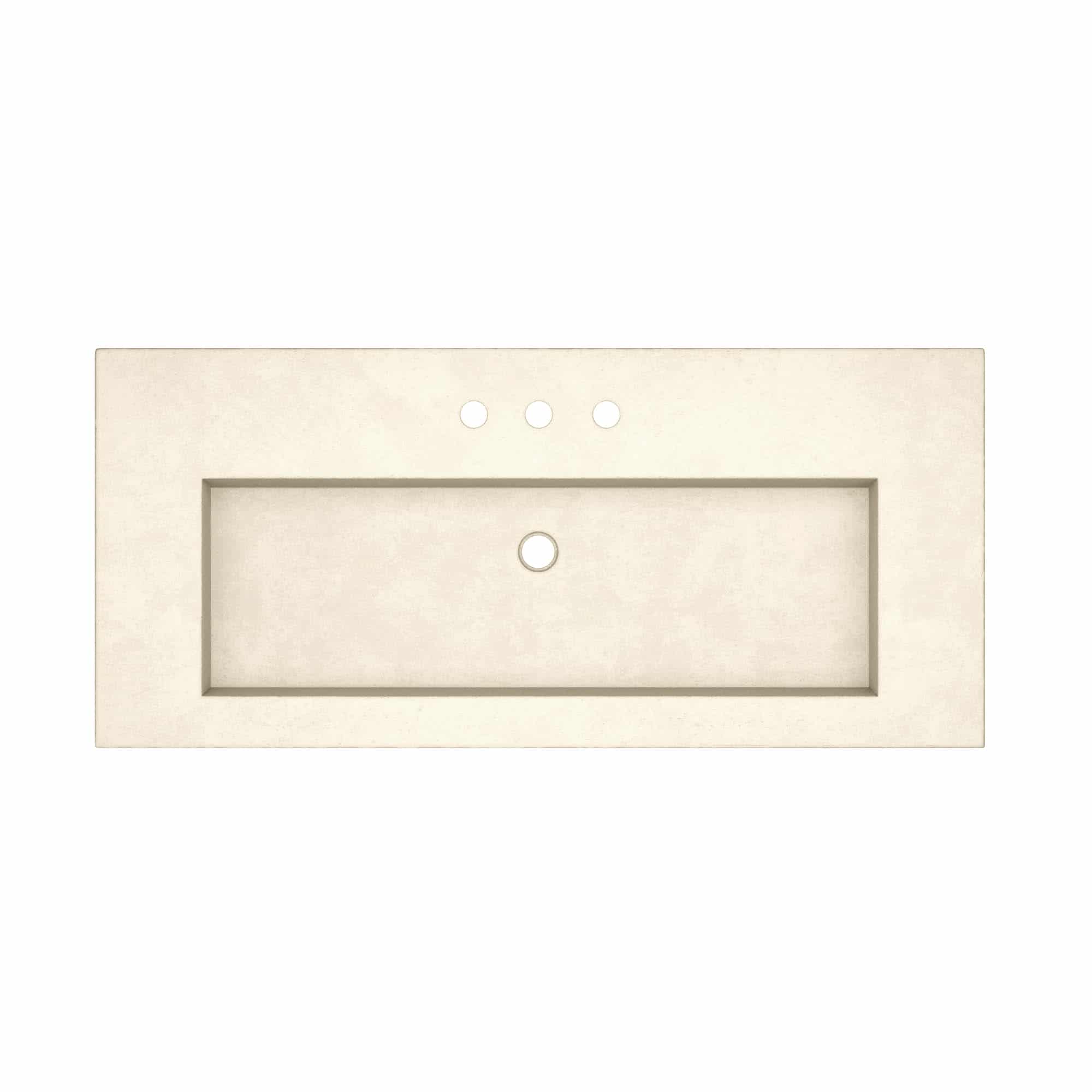 Native Trails 48" Capistrano ADA NativeStone Vanity Top and Trough Sink in Sand, 3 Faucet Holes, NSVT48-D Product Image