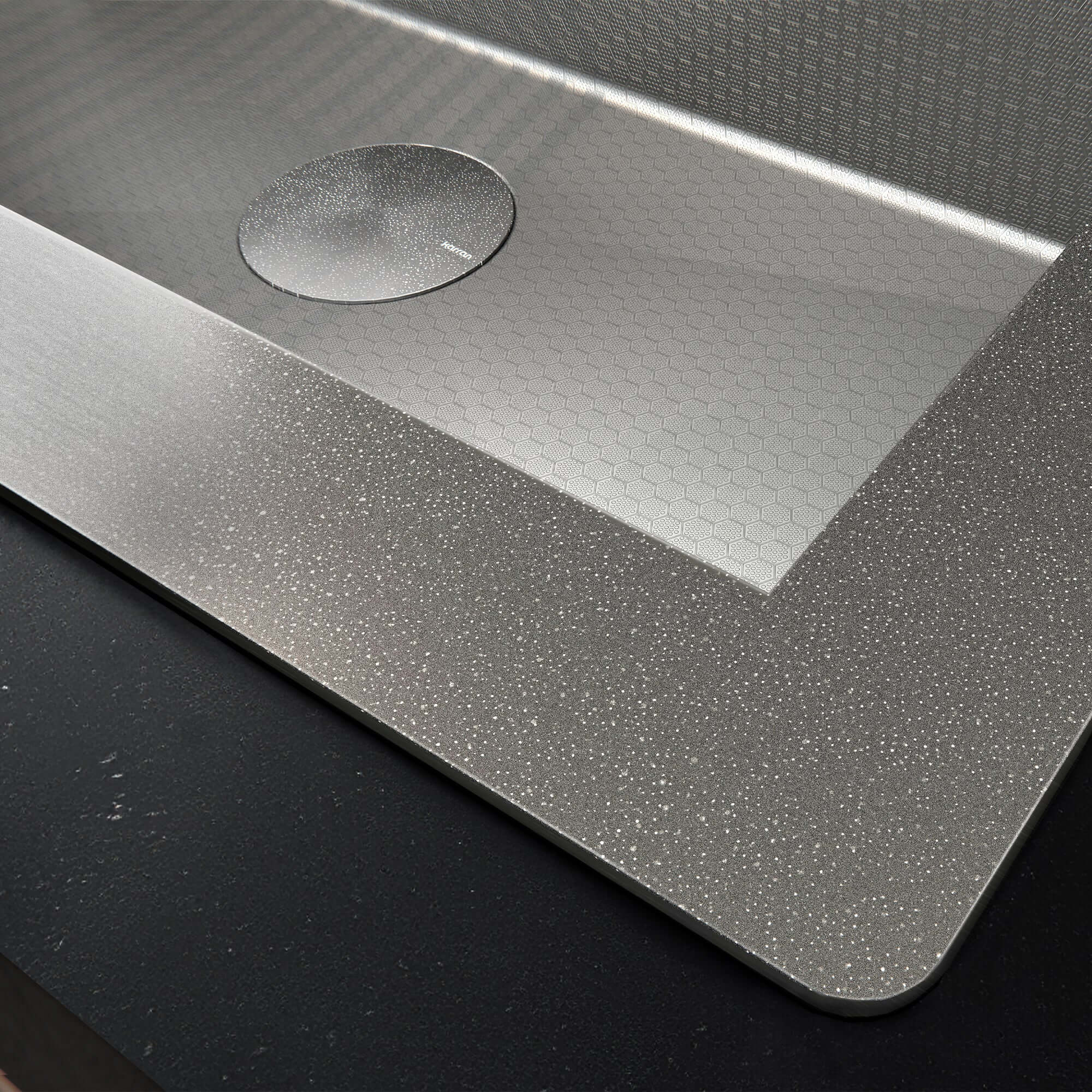 Alternate Image for Karran Matrix 17" Drop In/Topmount Stainless Steel Workstation Kitchen Sink with Accessories, 16 Gauge, HST1719SBSS