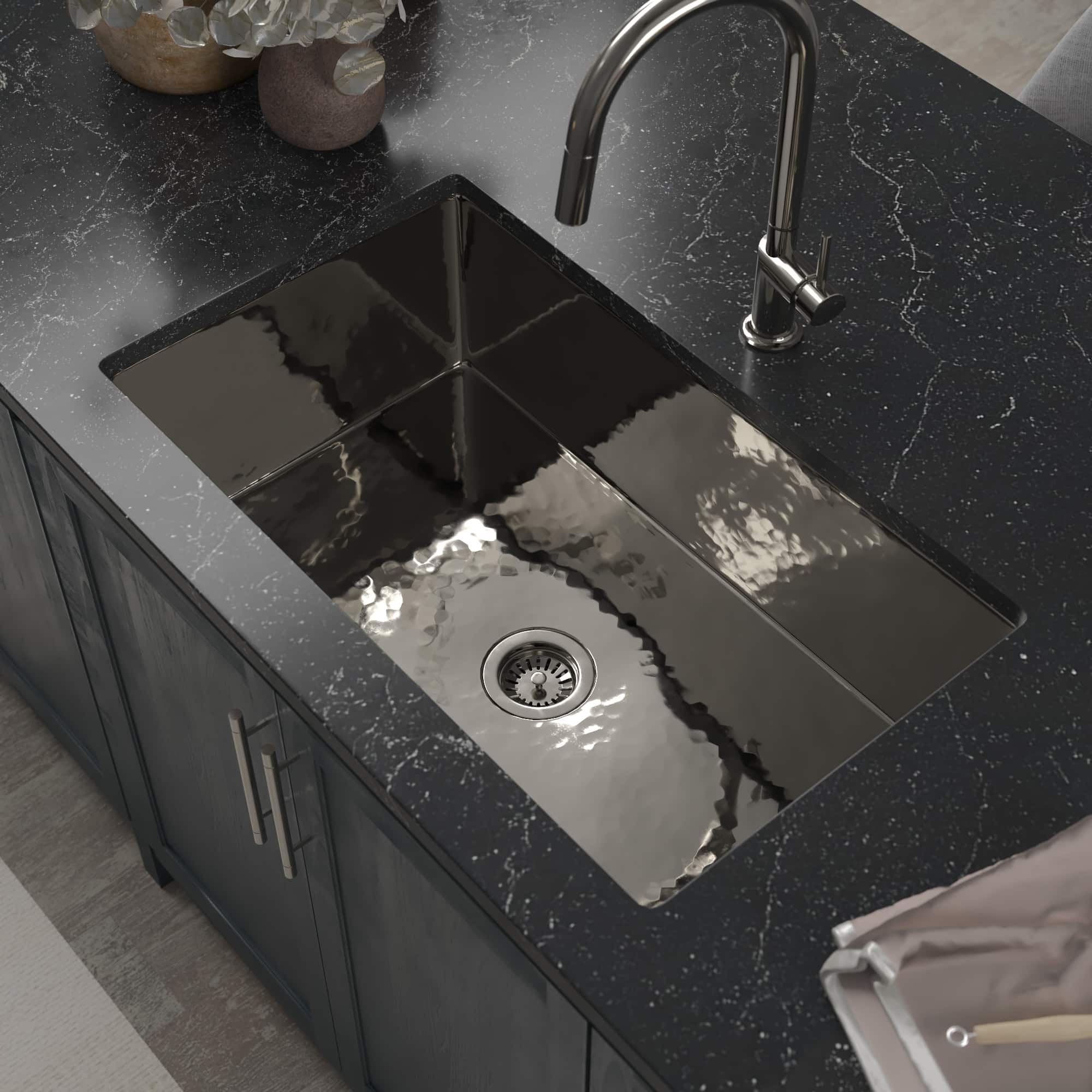 Native Trails Cocina 30" Undermount Copper Kitchen Sink, Polished Nickel, CPK893-F