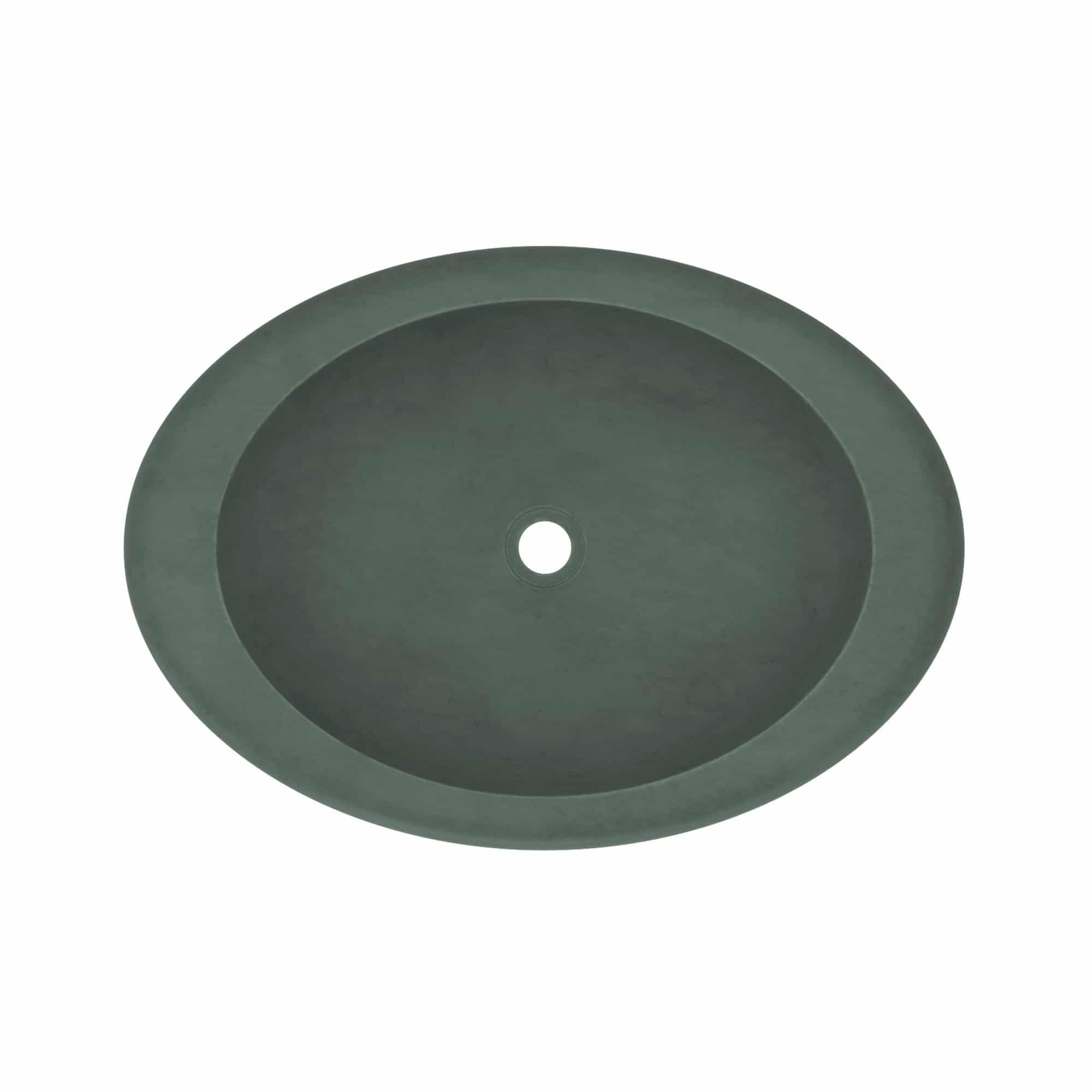 Native Trails Cuyama 21" x 15" Oval Drop In NativeStone Concrete ADA Bathroom Sink, Forest, NSL2115-F Product Image