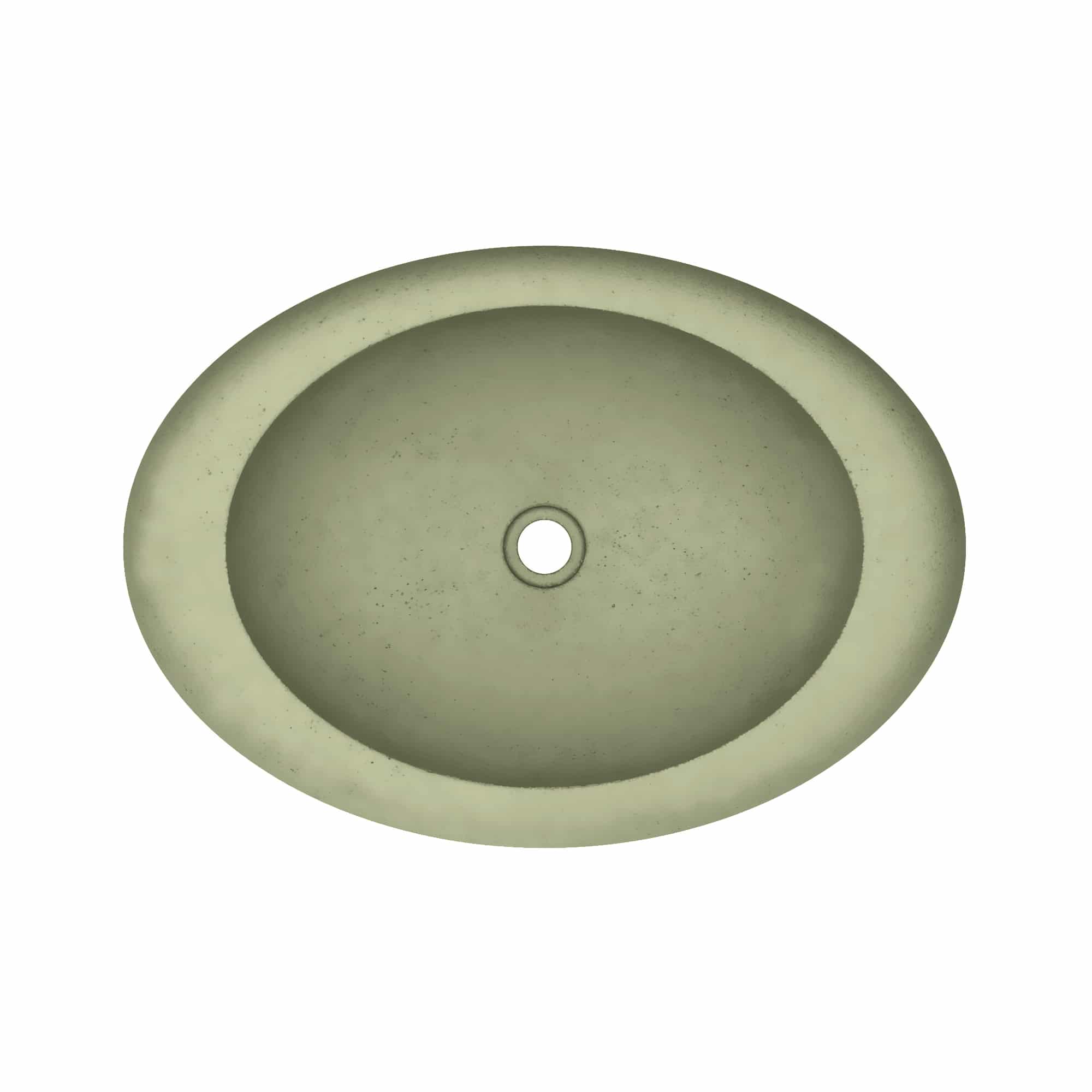Native Trails Cuyama 21" x 15" Oval Drop In NativeStone Concrete ADA Bathroom Sink, Sage, NSL2115-G Product Image