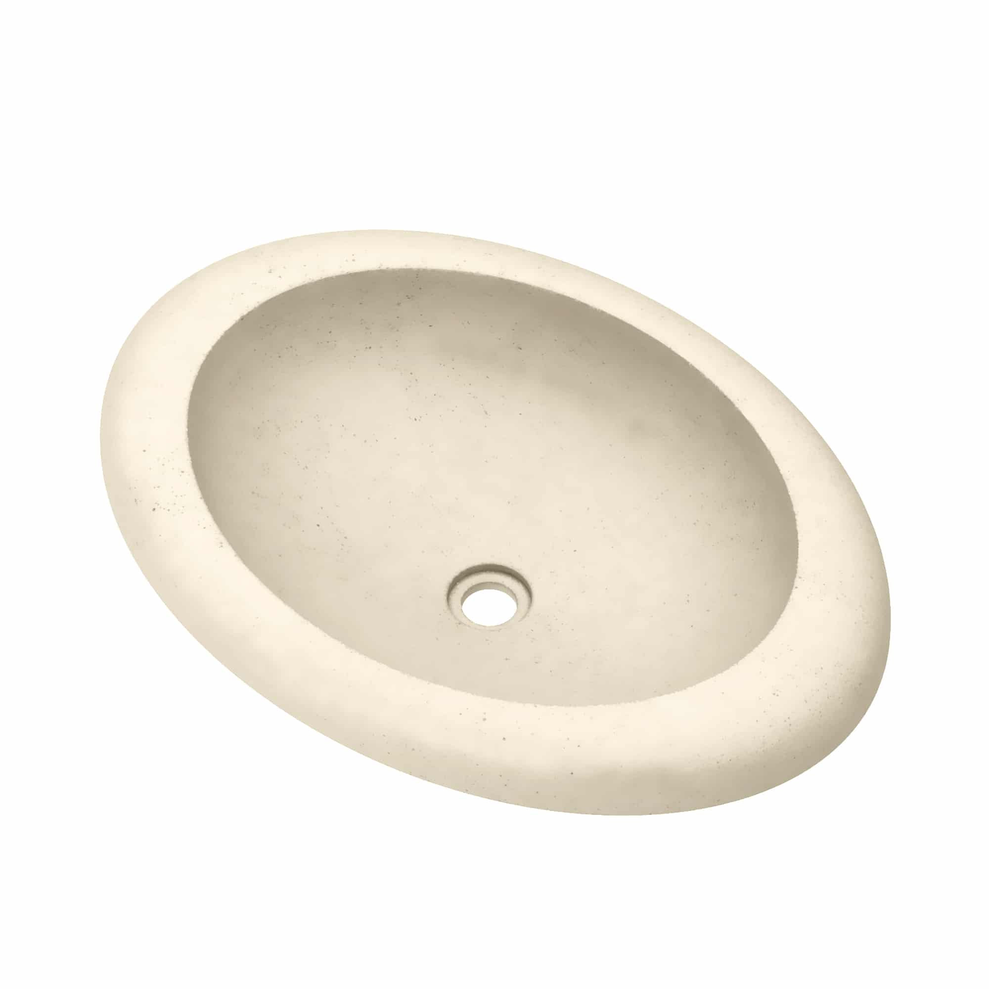 Native Trails Cuyama 21" x 15" Oval Drop In NativeStone Concrete ADA Bathroom Sink, Sand, NSL2115-D