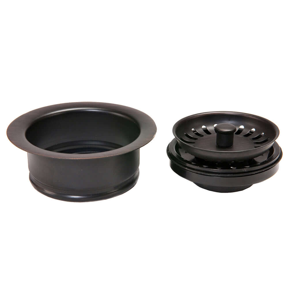 Alternate Image for Premier Copper Products 33" Hammered Copper Kitchen Apron Single Basin Farmhouse Sink w/ Rings with Matching Drain and Accessories, Oil Rubbed Bronze, KSP3_KASDB33229R