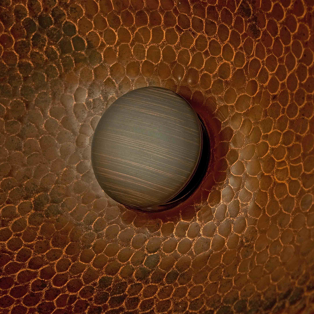 Alternate Image for Premier Copper Products 20" Master Bath Oval Under Counter Hammered Copper Bathroom Sink, Matching Drain and Accessories, Oil Rubbed Bronze, BSP5_LO20FDB-P