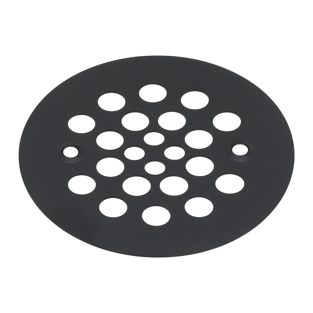 Premier Copper Products 4.25" Round Shower Drain Cover in Matte Black, Brass, D-415BLK